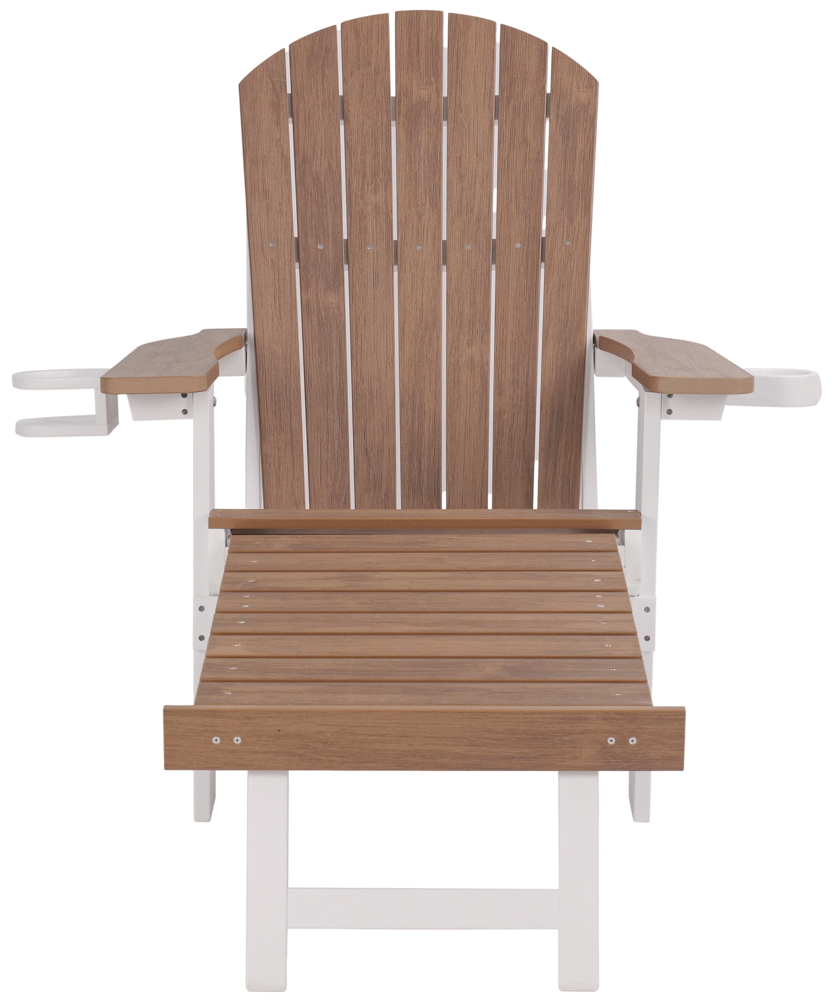 Folding Adirondack Chair with Built in Footrest & Cup/Wine Holders King Size