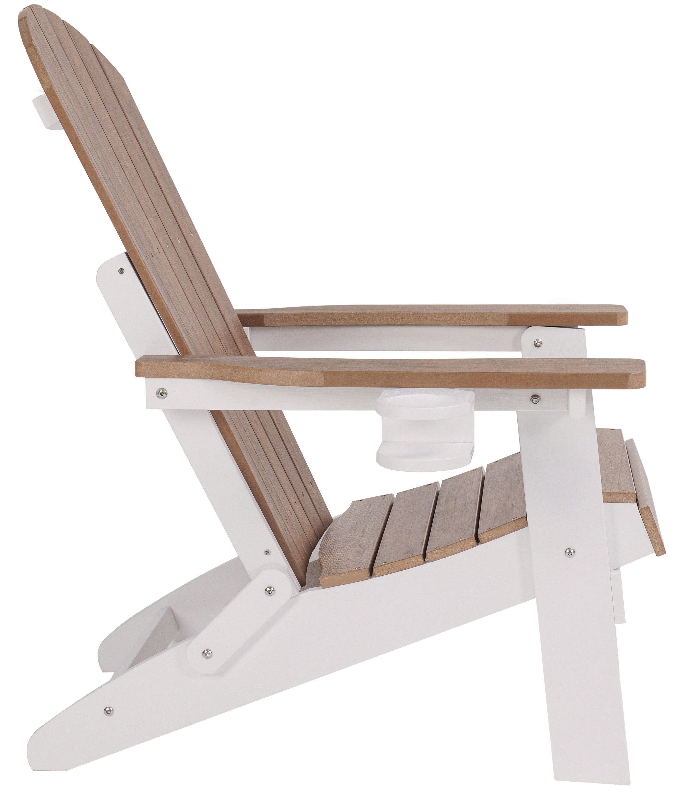 Folding Adirondack Chair with Built in Footrest & Cup/Wine Holders King Size