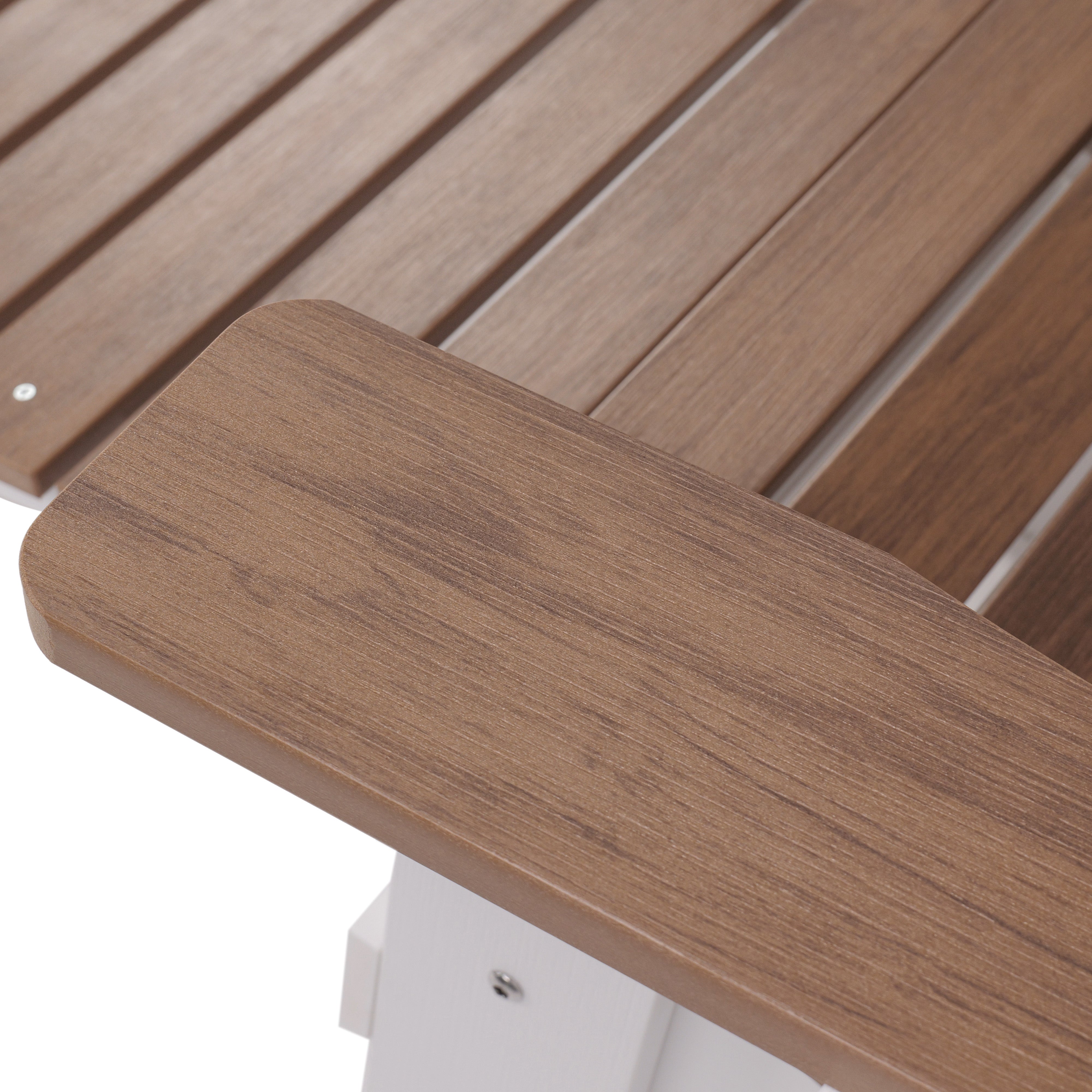 Folding Adirondack Chair with Built in Footrest & Cup/Wine Holders King Size