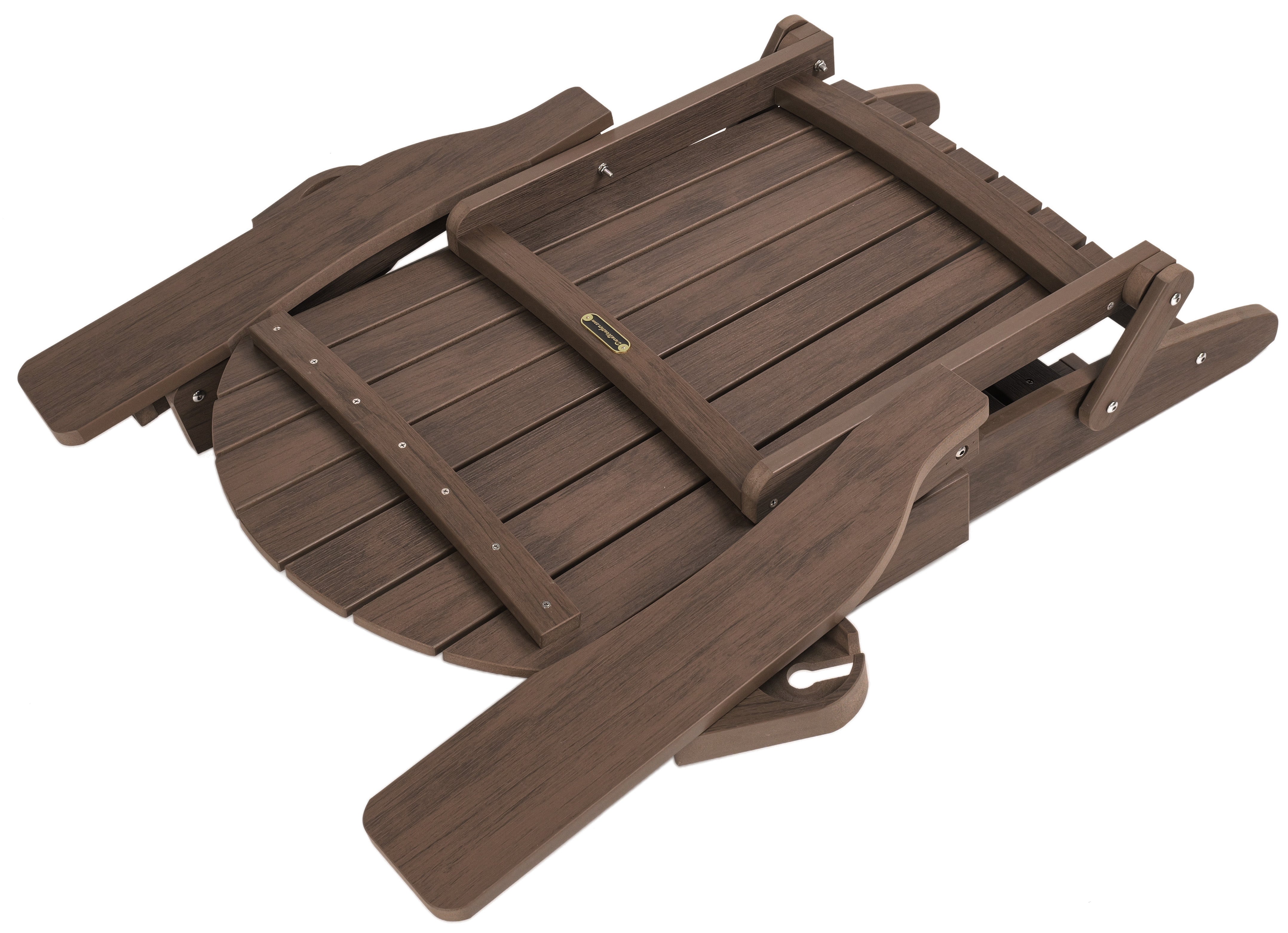 Folding Adirondack Chair with Built in Footrest & Cup/Wine Holders King Size