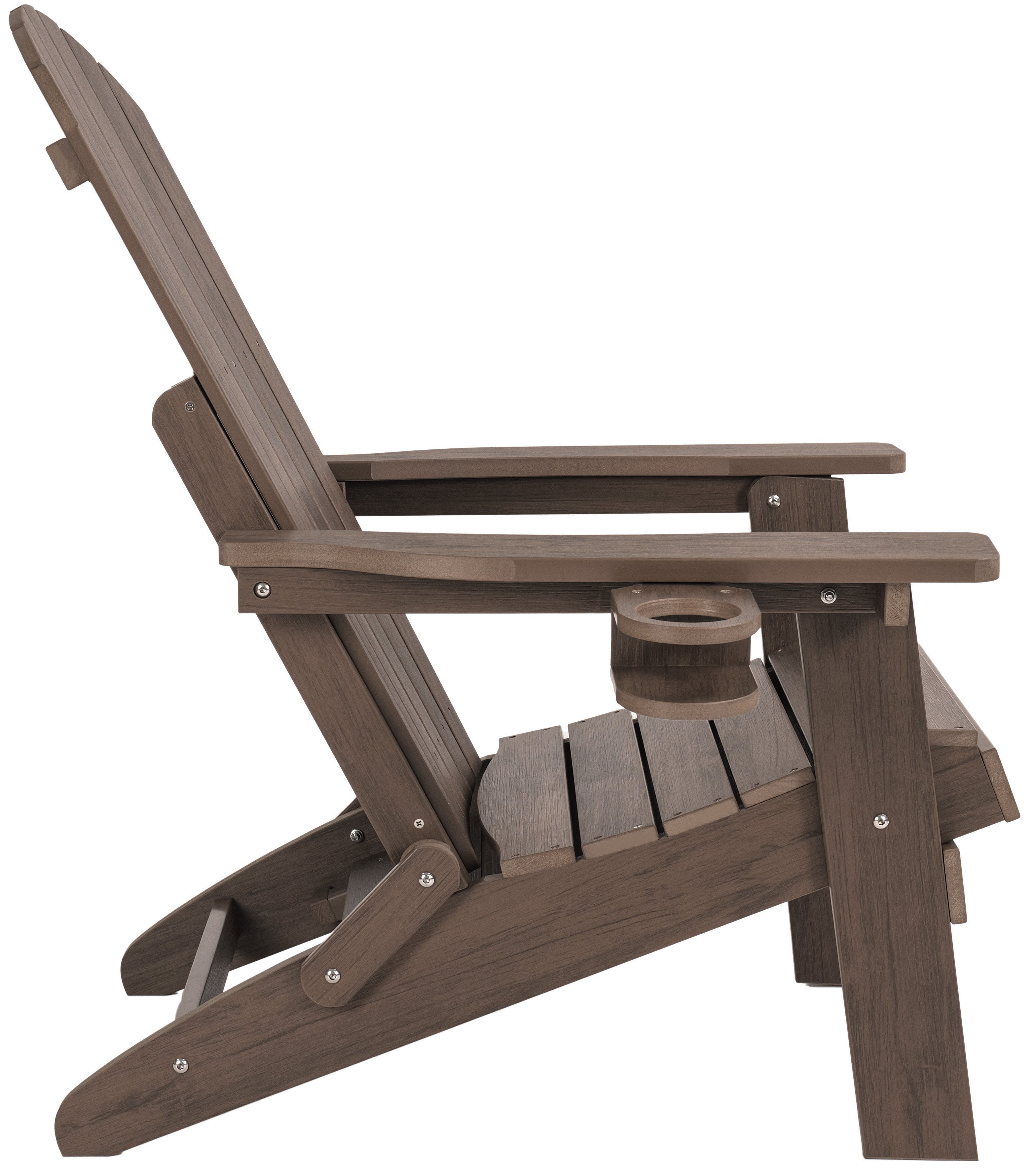 Folding Adirondack Chair with Built in Footrest & Cup/Wine Holders King Size