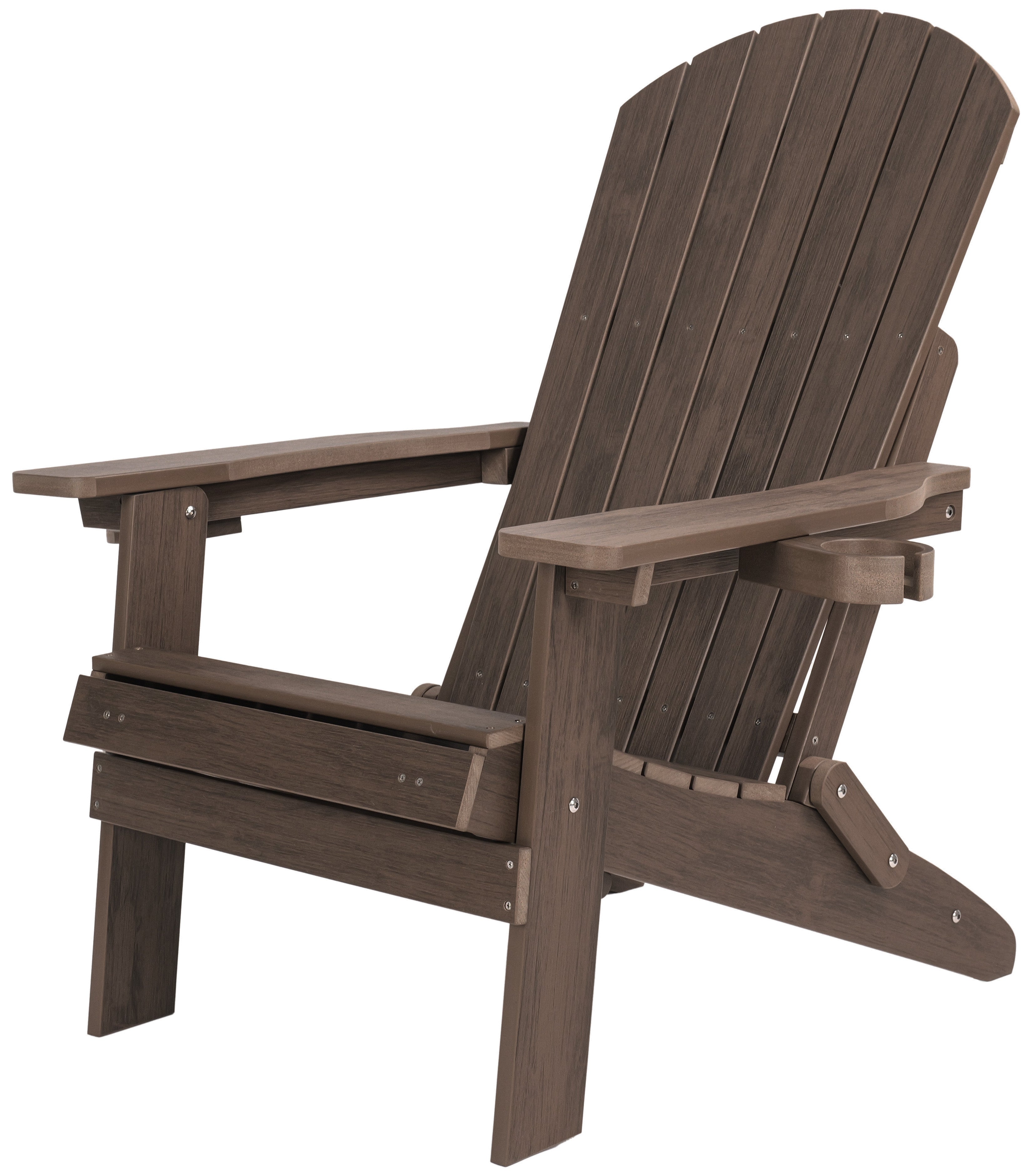 Folding Adirondack Chair with Built in Footrest & Cup/Wine Holders King Size