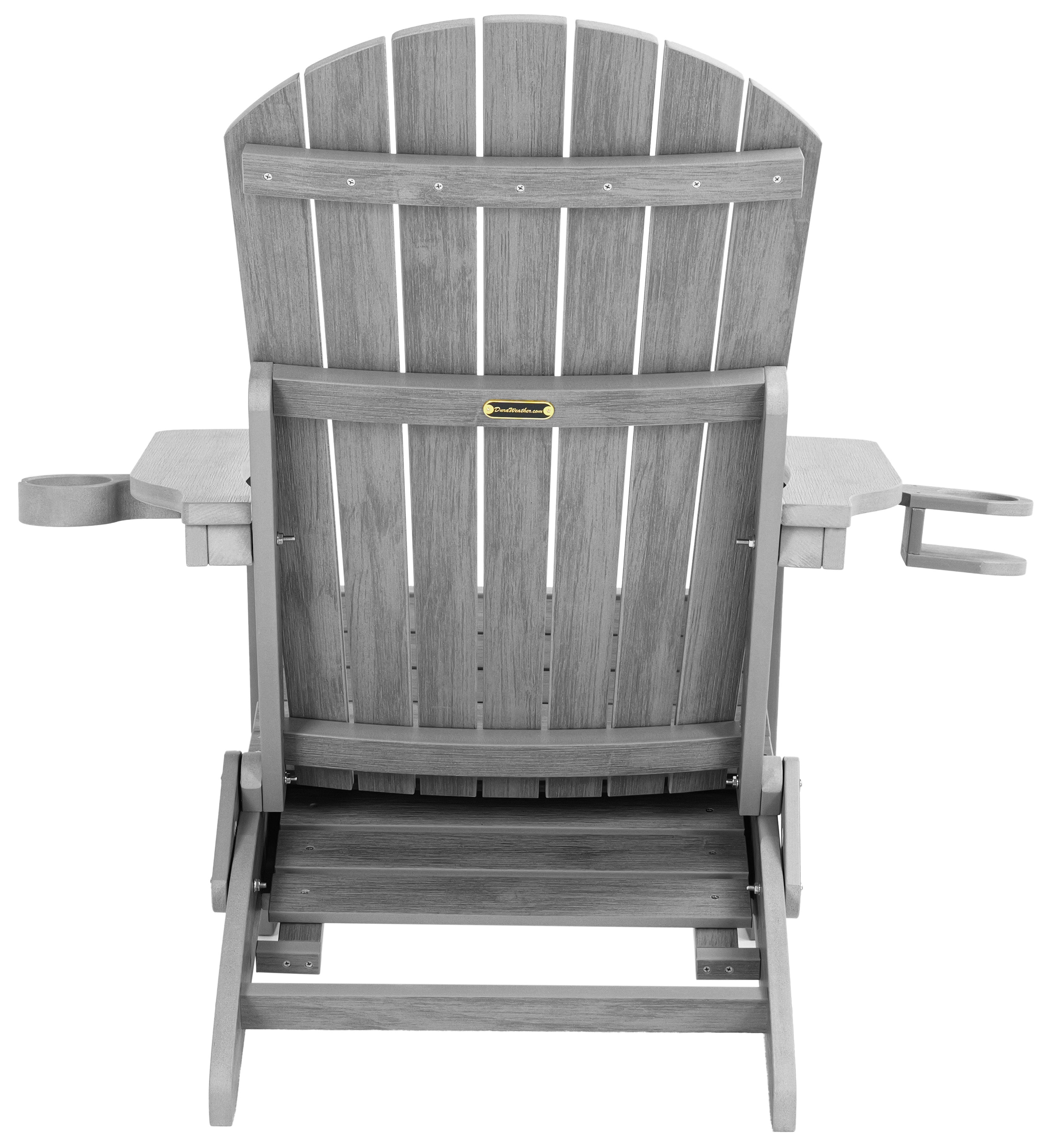 Folding Adirondack Chair with Built in Footrest & Cup/Wine Holders King Size