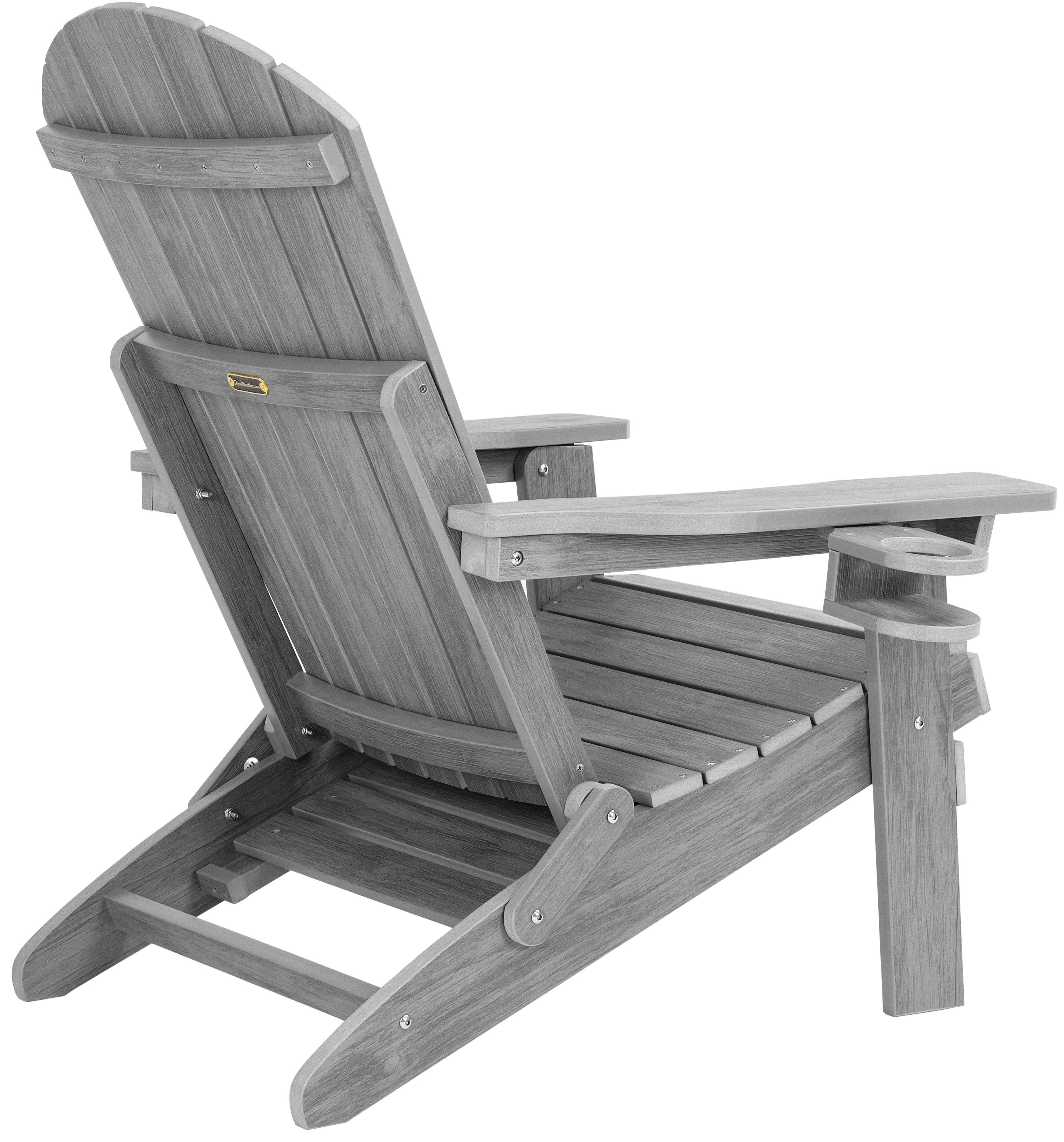 Folding Adirondack Chair with Built in Footrest & Cup/Wine Holders King Size