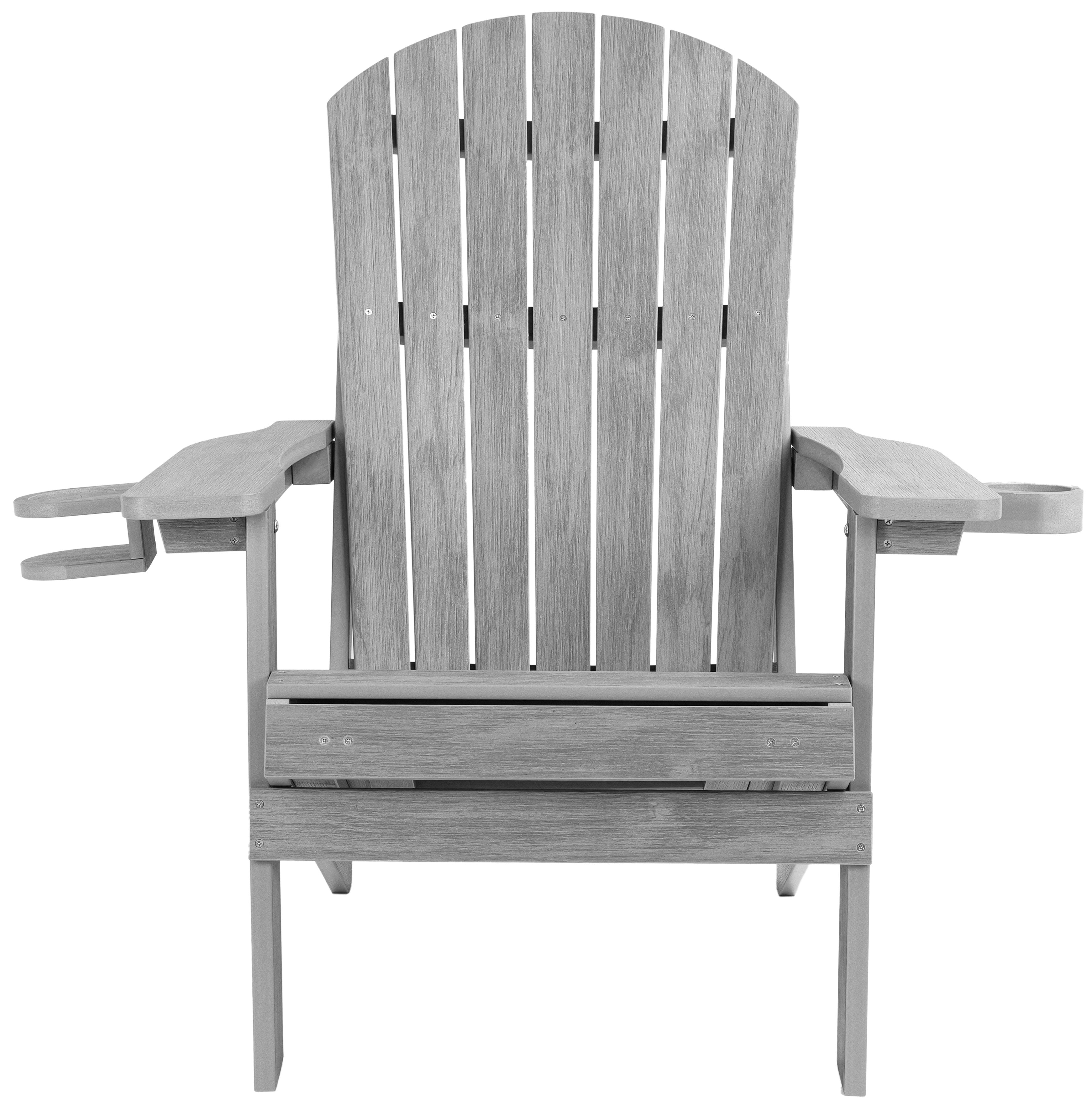 Folding Adirondack Chair with Built in Footrest & Cup/Wine Holders King Size