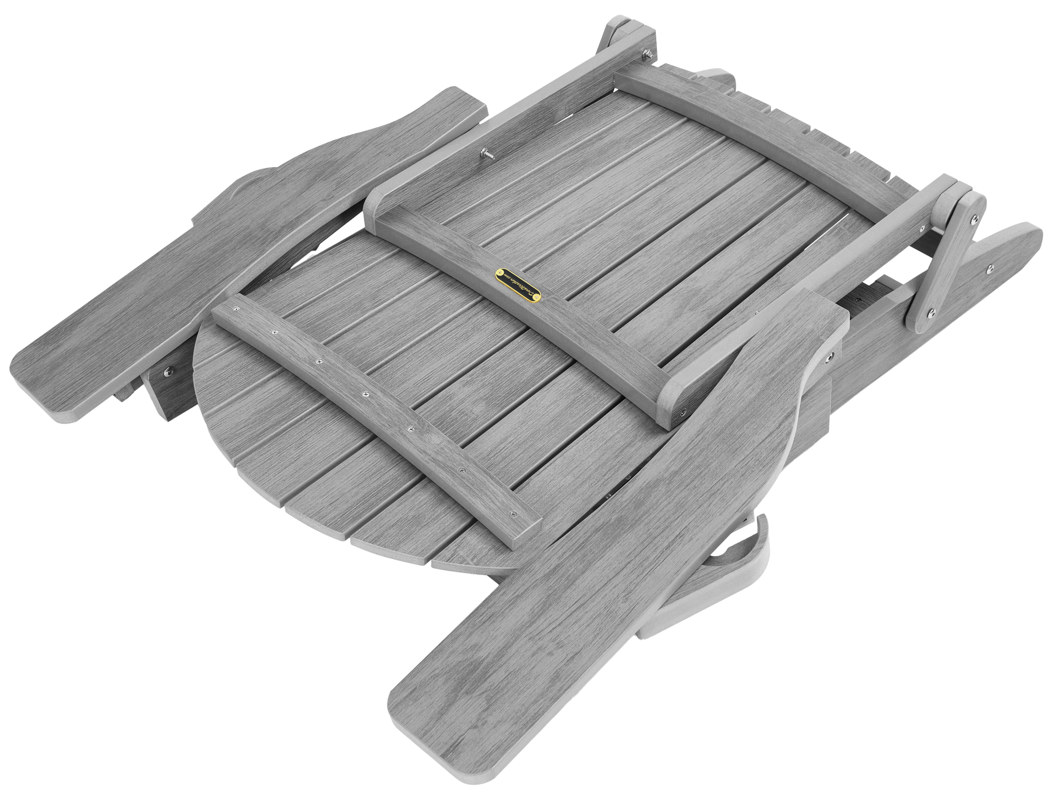 Folding Adirondack Chair with Built in Footrest & Cup/Wine Holders King Size