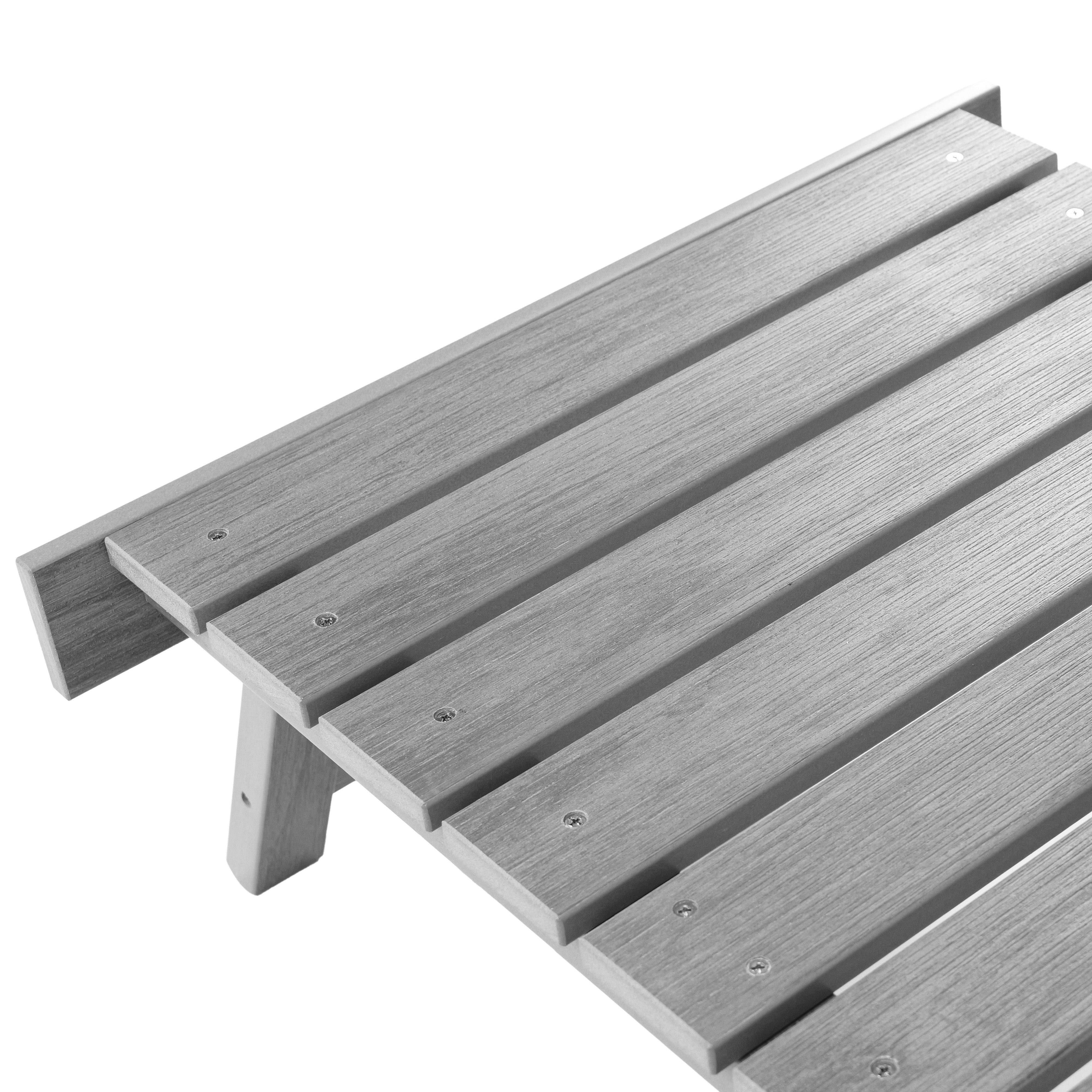 Folding Adirondack Chair with Built in Footrest & Cup/Wine Holders King Size