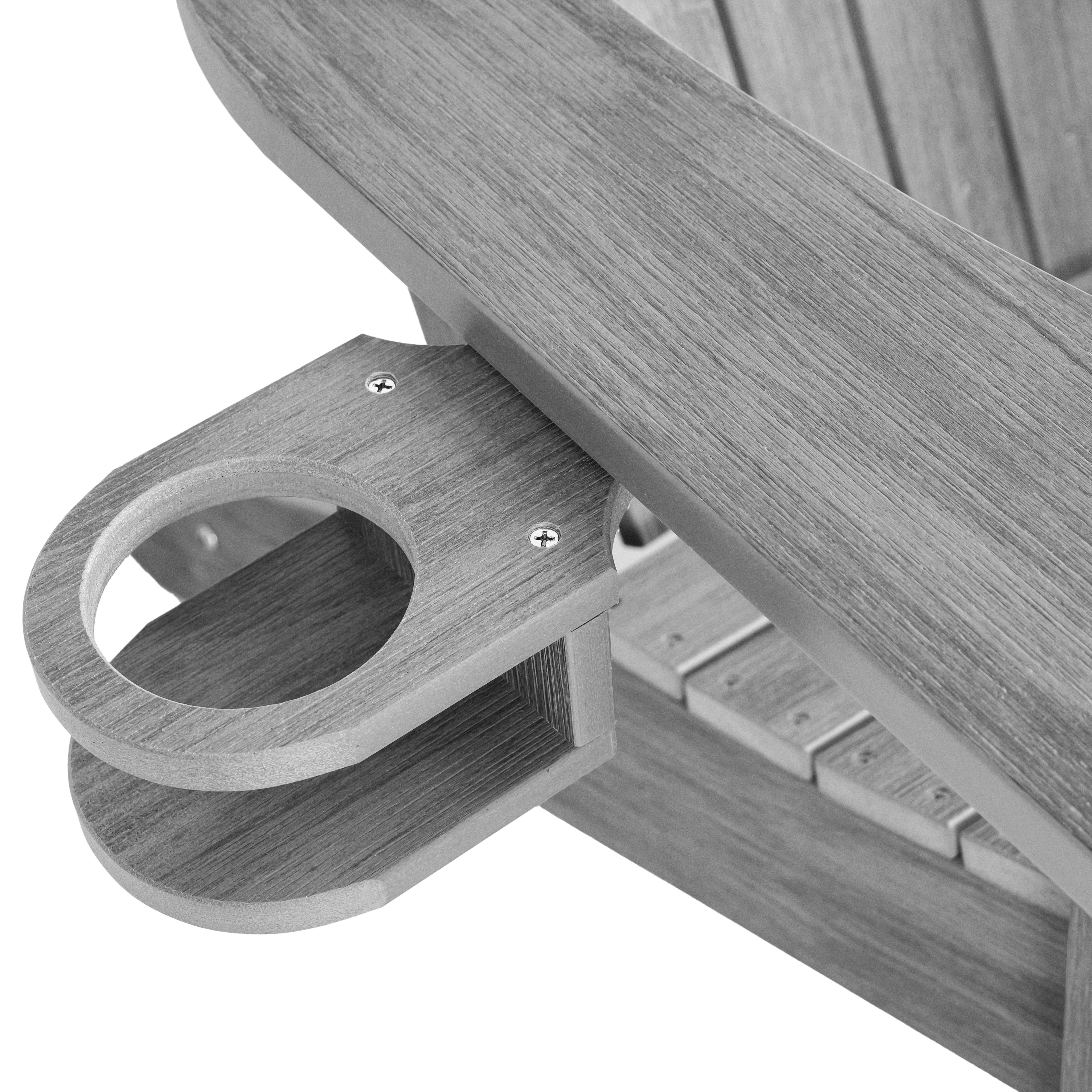 Folding Adirondack Chair with Built in Footrest & Cup/Wine Holders King Size