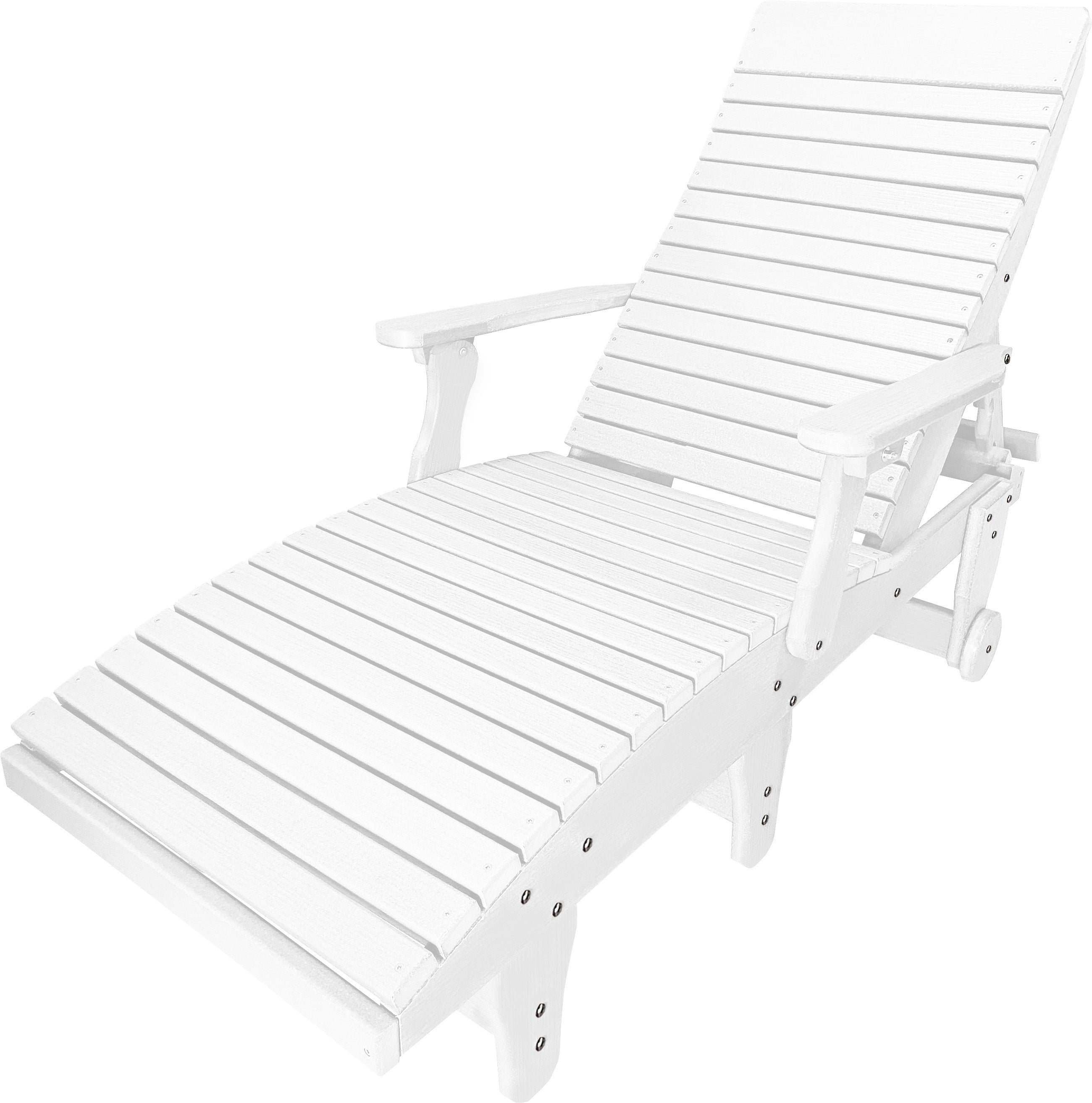 Chaise Lounge With Wheels And Adjustable Back