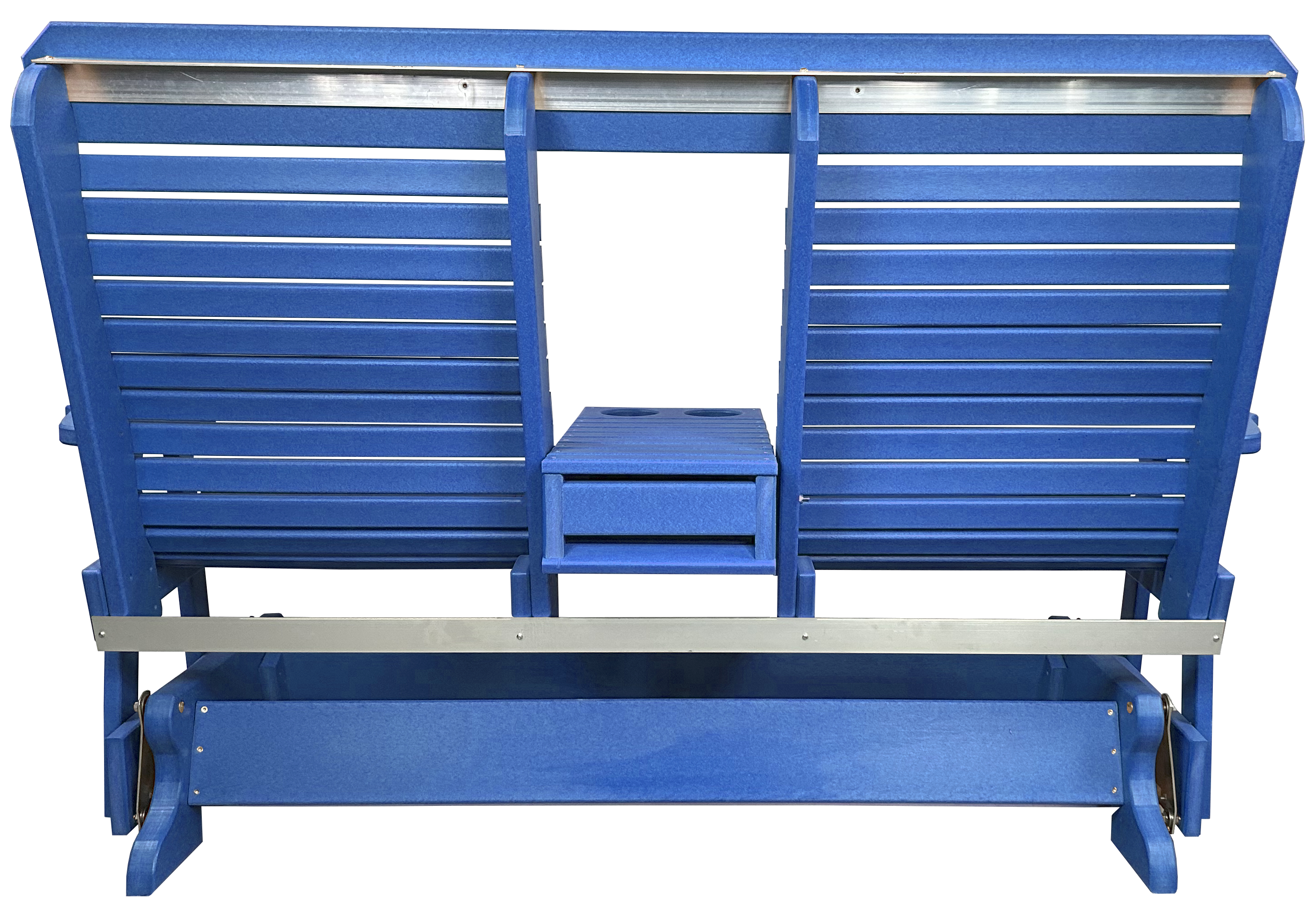 5’ft Rolled Back Loveseat Glider With Fold Down Console