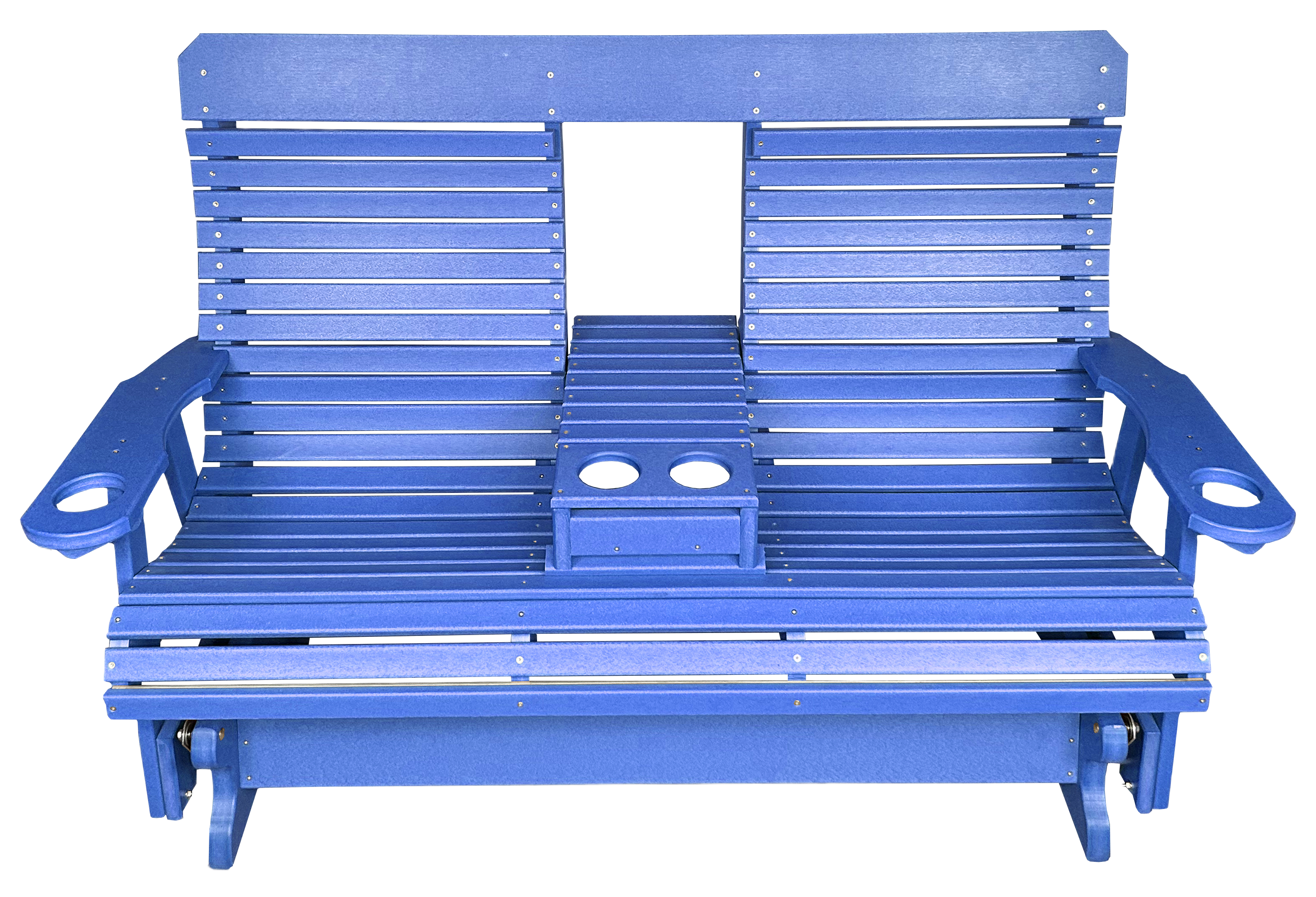 5’ft Rolled Back Loveseat Glider With Fold Down Console