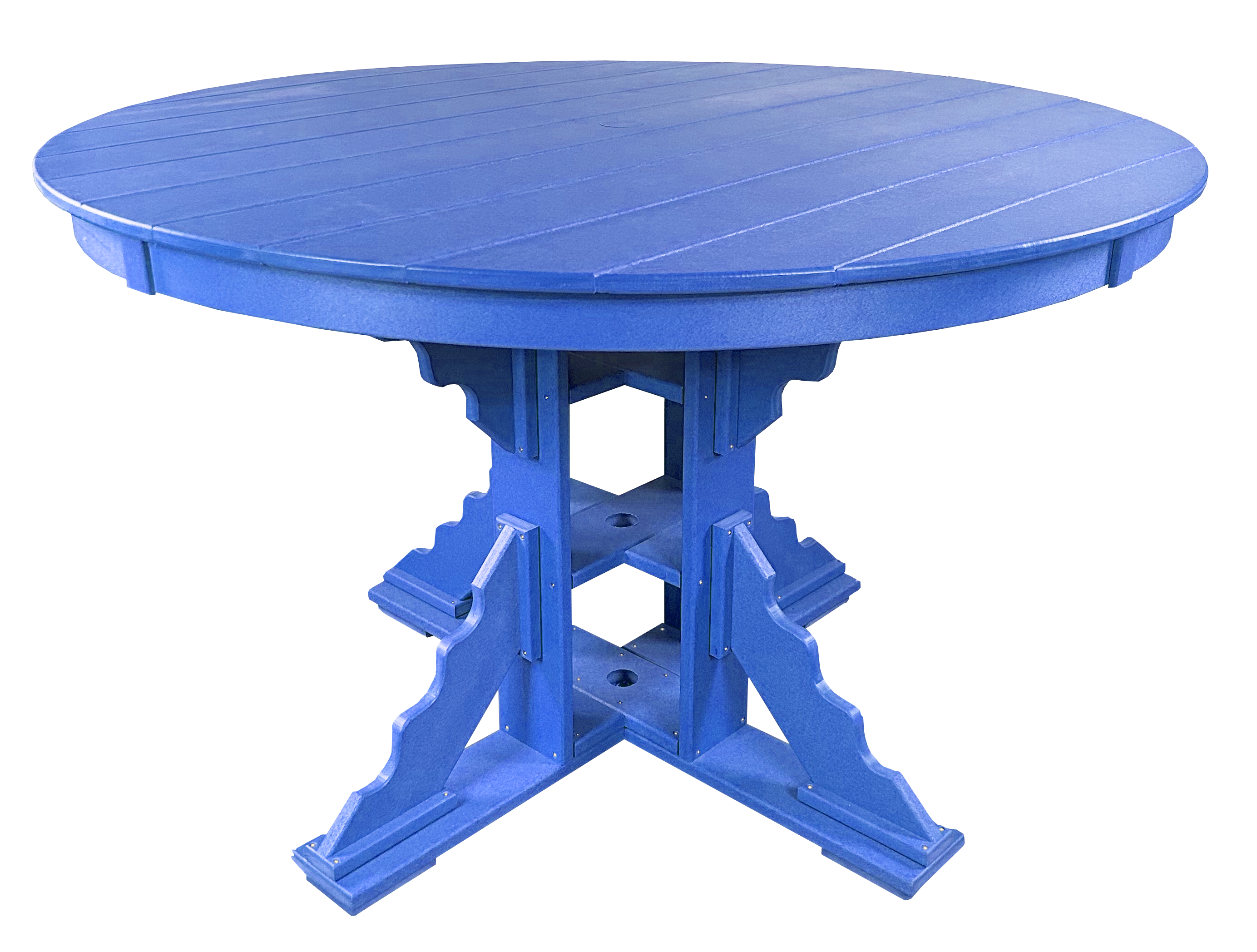 7-Piece 60”rd. Bridgewater Dining Set With Built In Cupholders