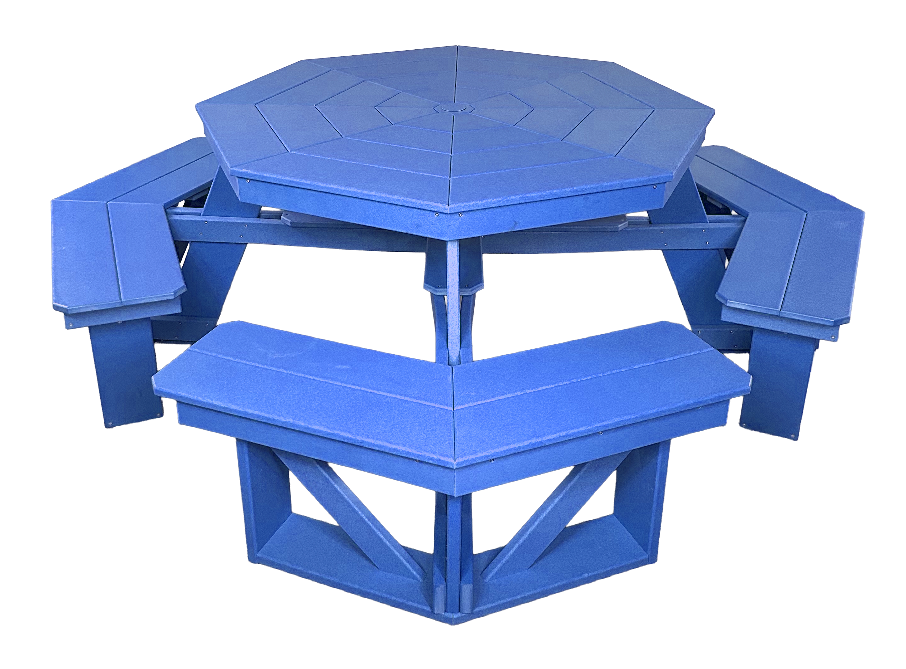8-Person Hillside Octagon Table With Umbrella Hole & Plug
