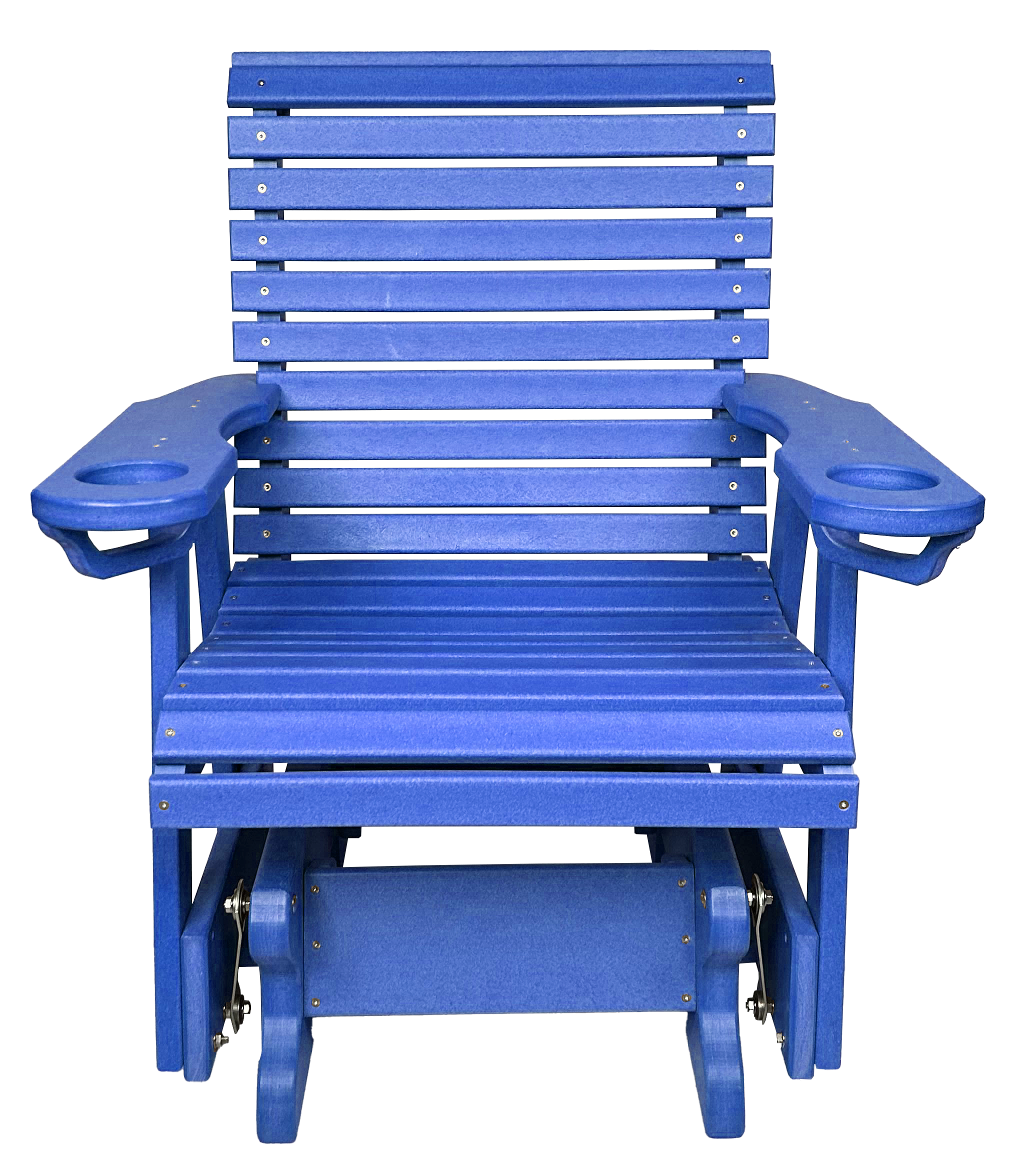 Set of 6 - Rolled Back Single Gliders With Built In Cup Holders