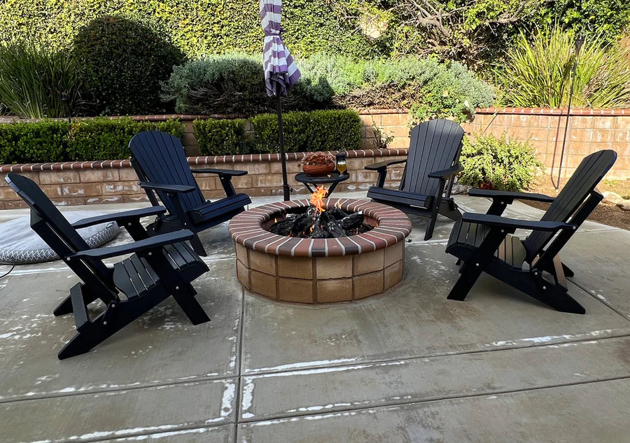 Set of 8 Folding Adirondack Chairs King-Size