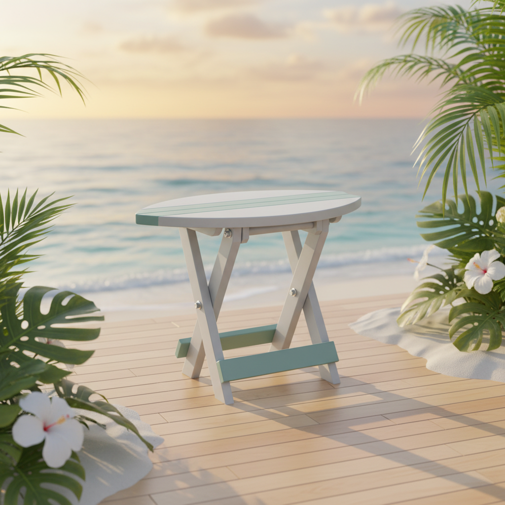 DuraWeather Poly SURFBOARD FOLDING END TABLE