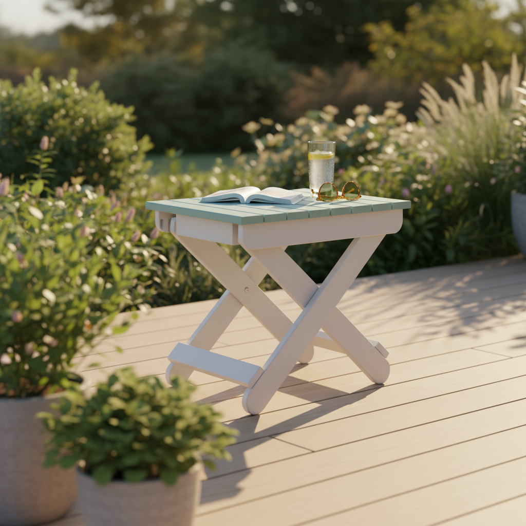 DuraWeather Poly FOLDING END TABLE