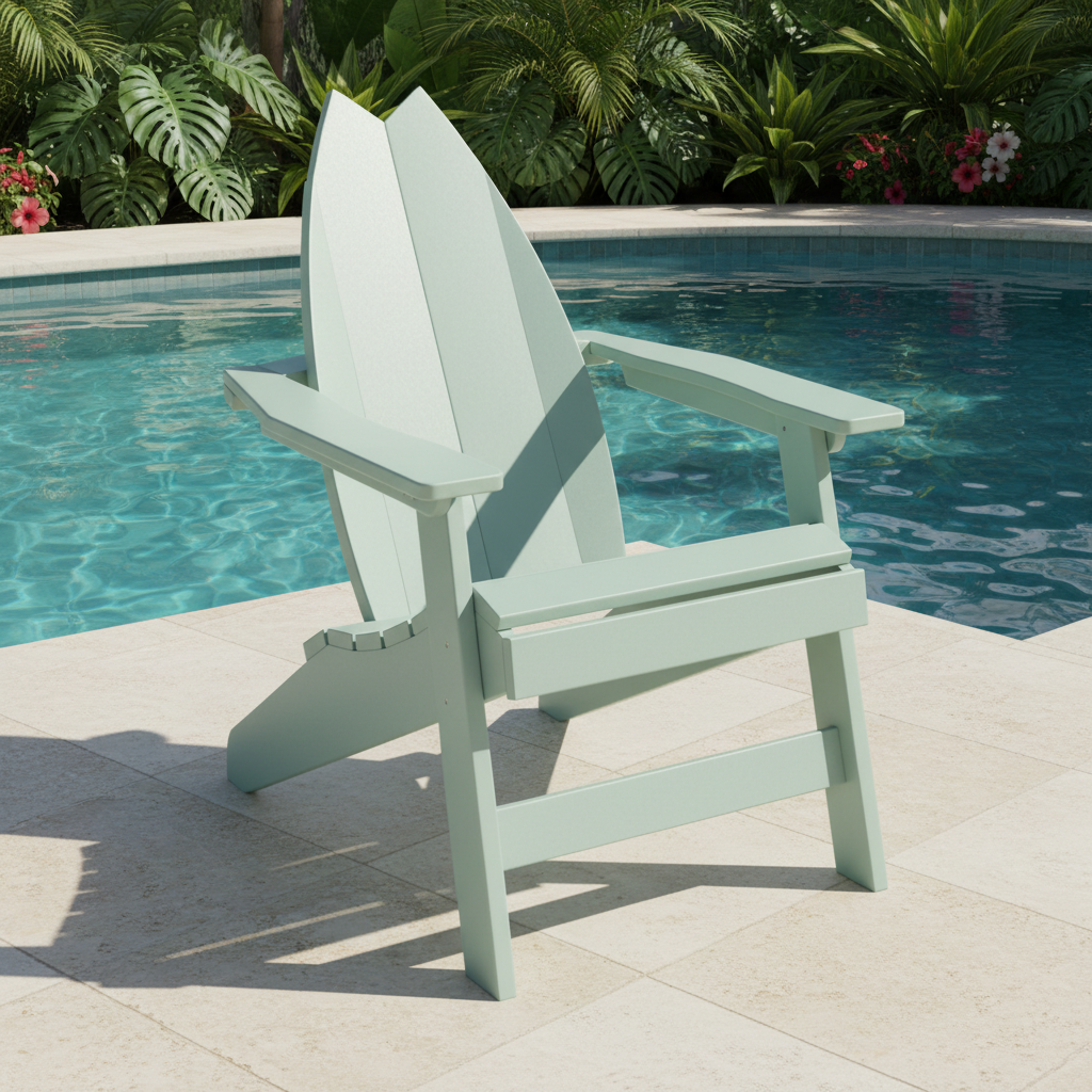 DuraWeather Poly SURFBOARD ADIRONDACK-TAIL CHAIR