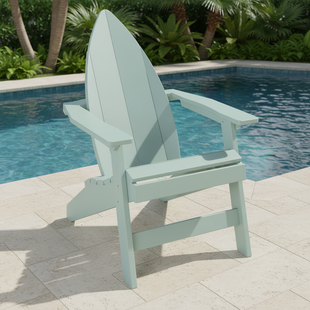 DuraWeather Poly SURFBOARD ADIRONDACK-NOSE CHAIR