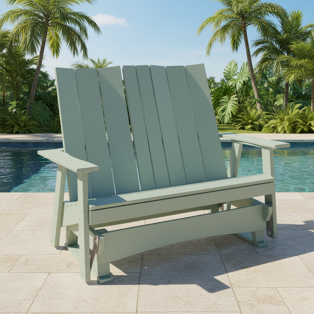 DuraWeather Poly MODERN 4 GLIDER BENCH