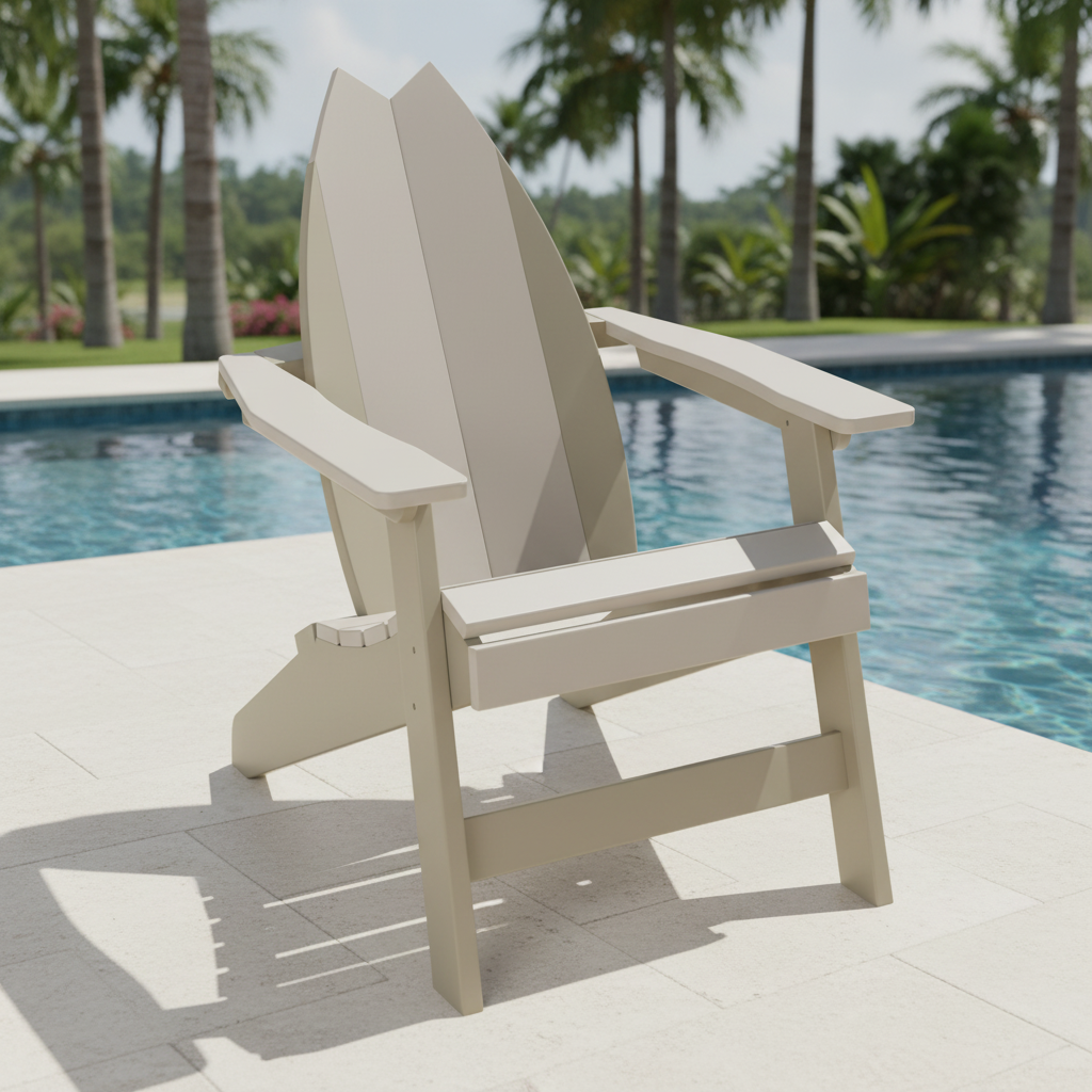 DuraWeather Poly SURFBOARD ADIRONDACK-TAIL CHAIR