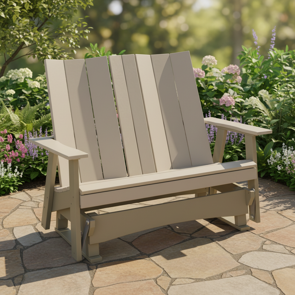 DuraWeather Poly MODERN 4 GLIDER BENCH