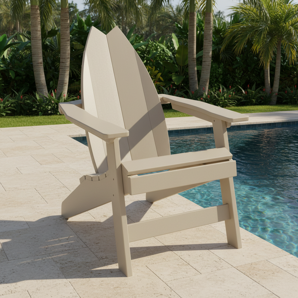 DuraWeather Poly SURFBOARD ADIRONDACK-TAIL CHAIR