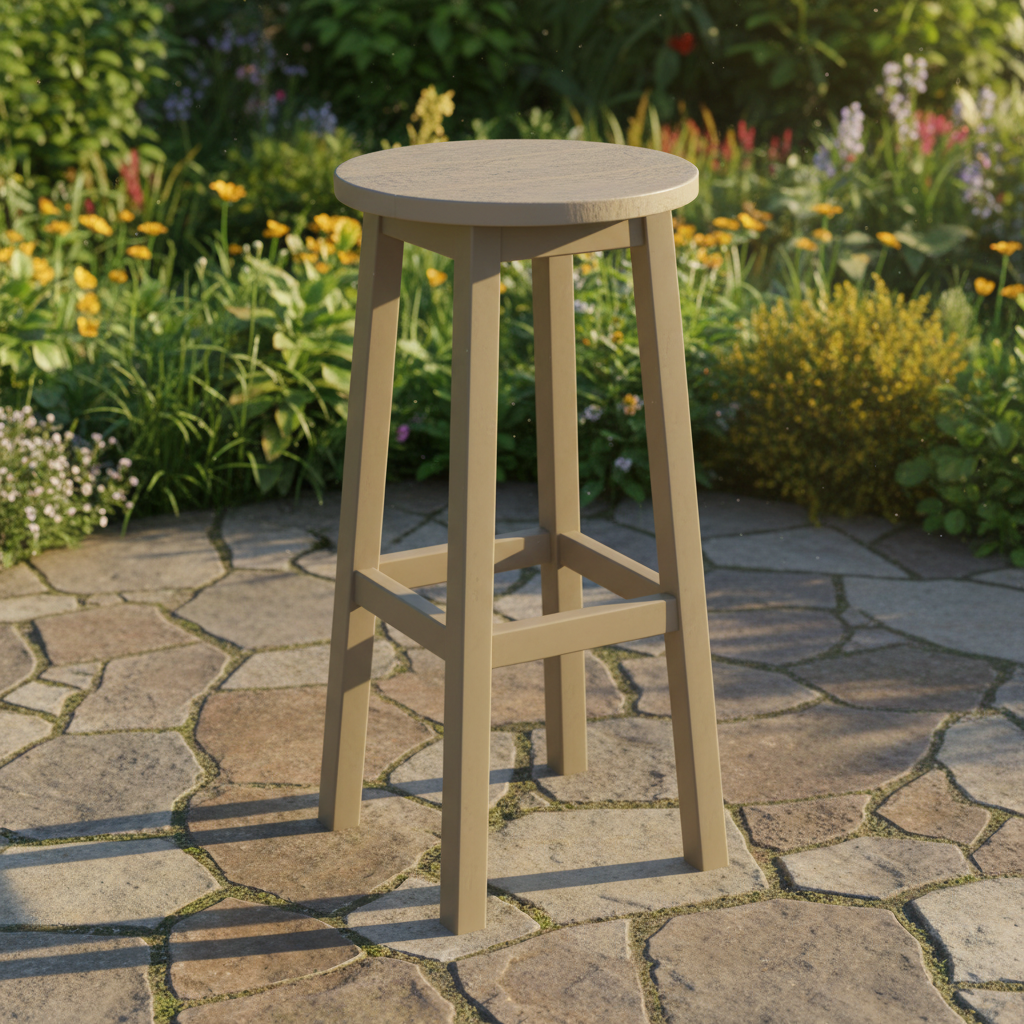 DuraWeather Poly ROUND BAR STOOL