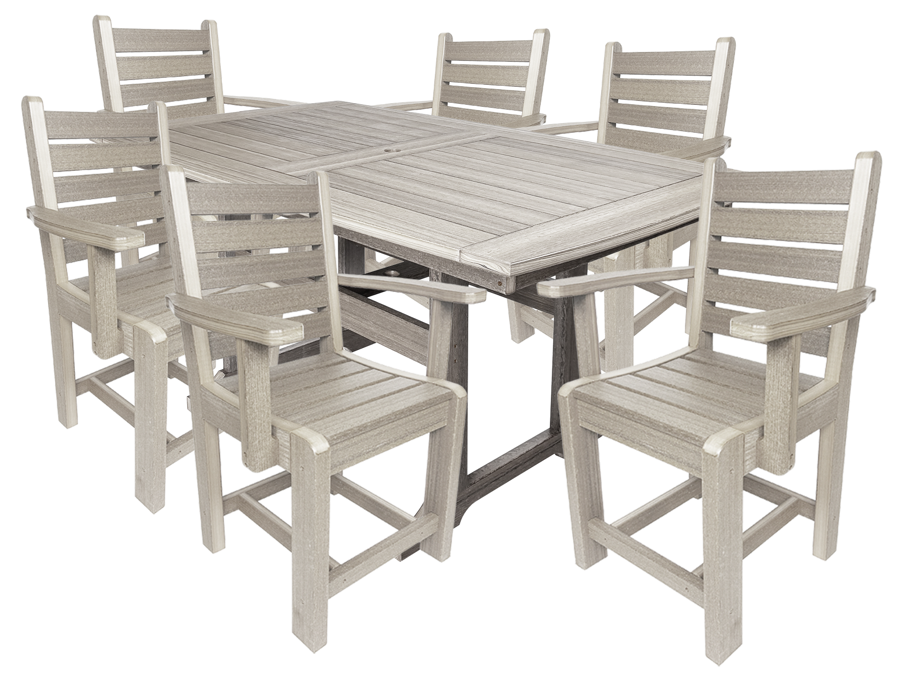 Ovation 7-Piece Dining Set (6) Arm Chairs