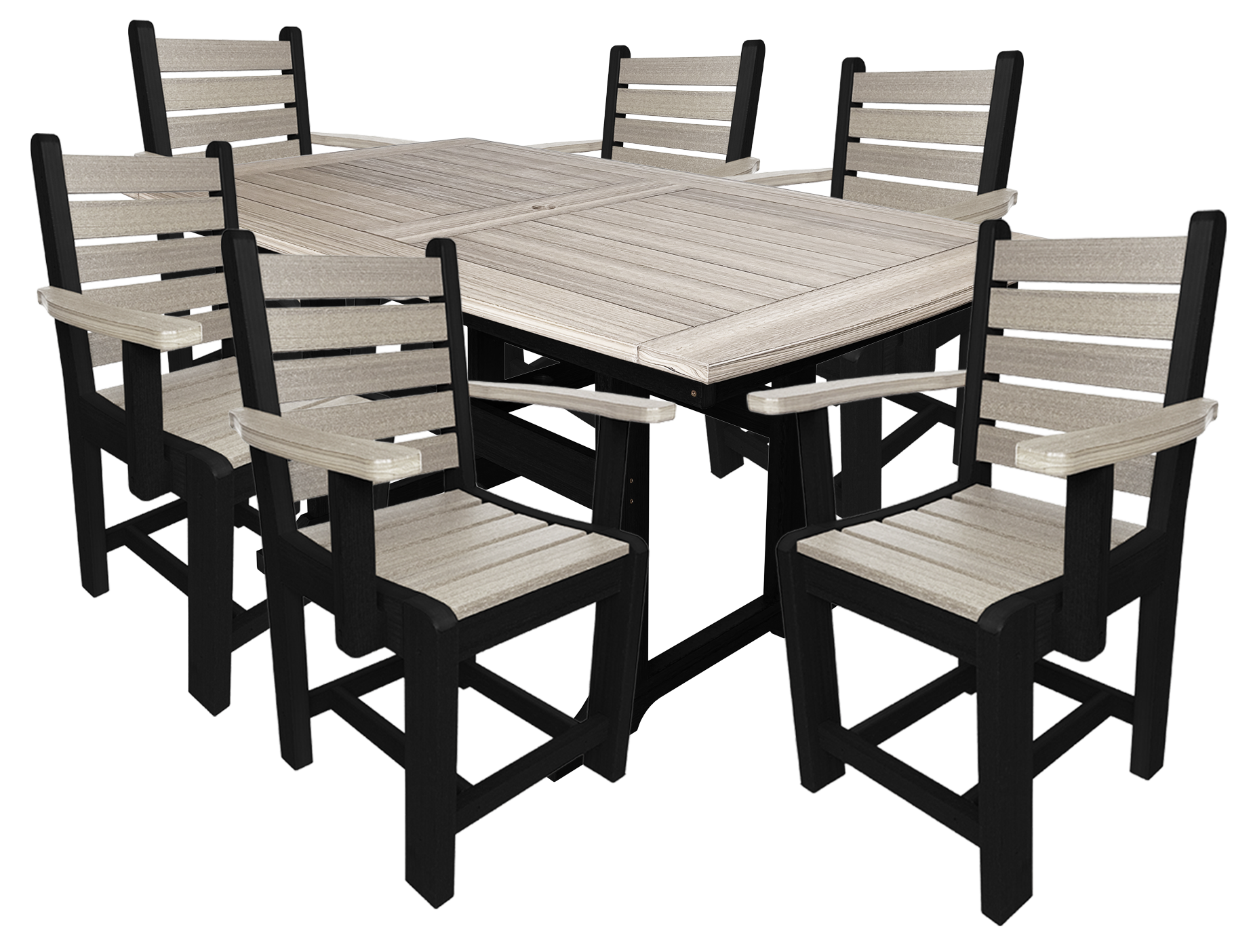 Ovation 7-Piece Dining Set (6) Arm Chairs