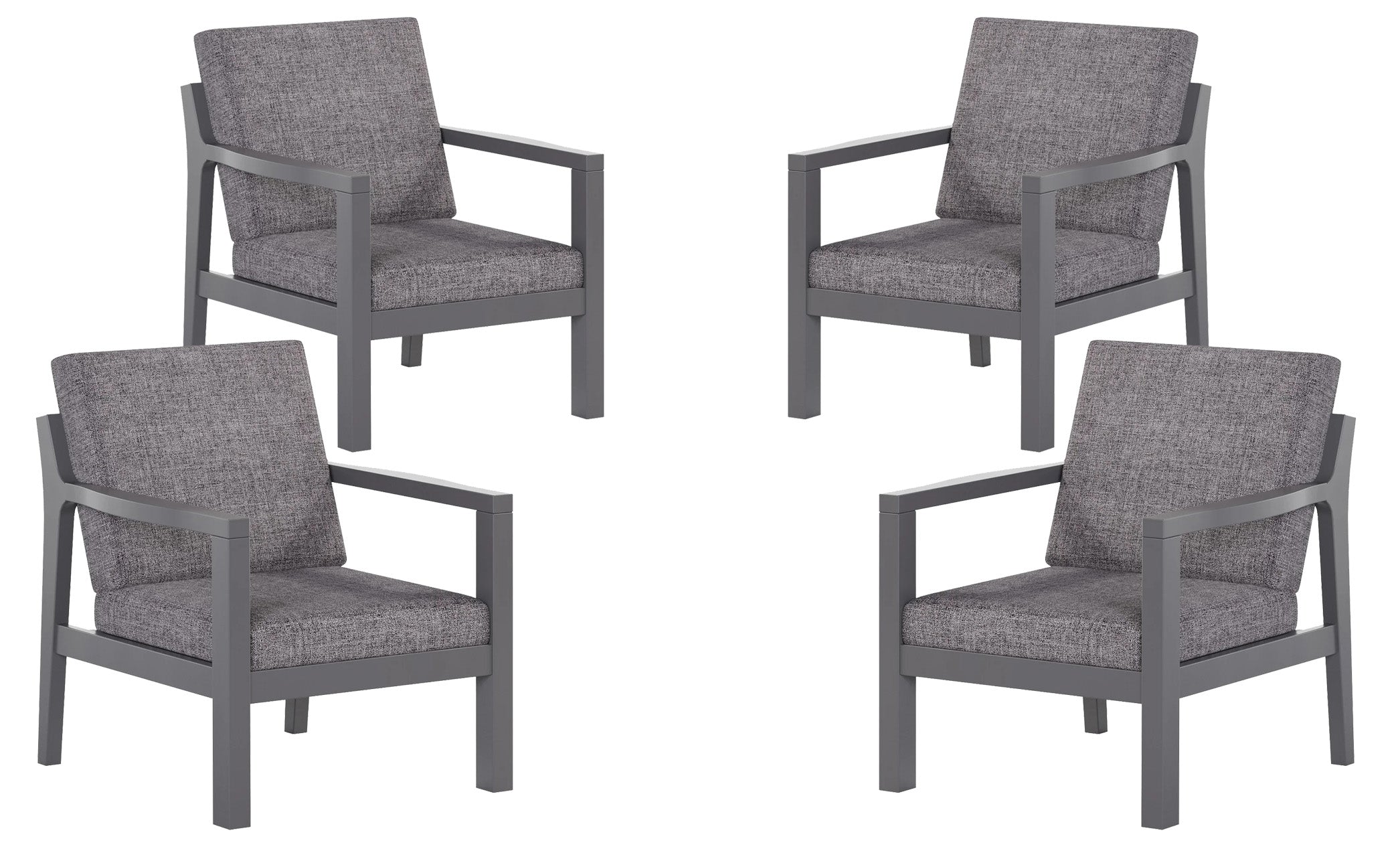 Set of 4 Mayfair Outdoor Lounge Chairs Sunbrella® Fabric