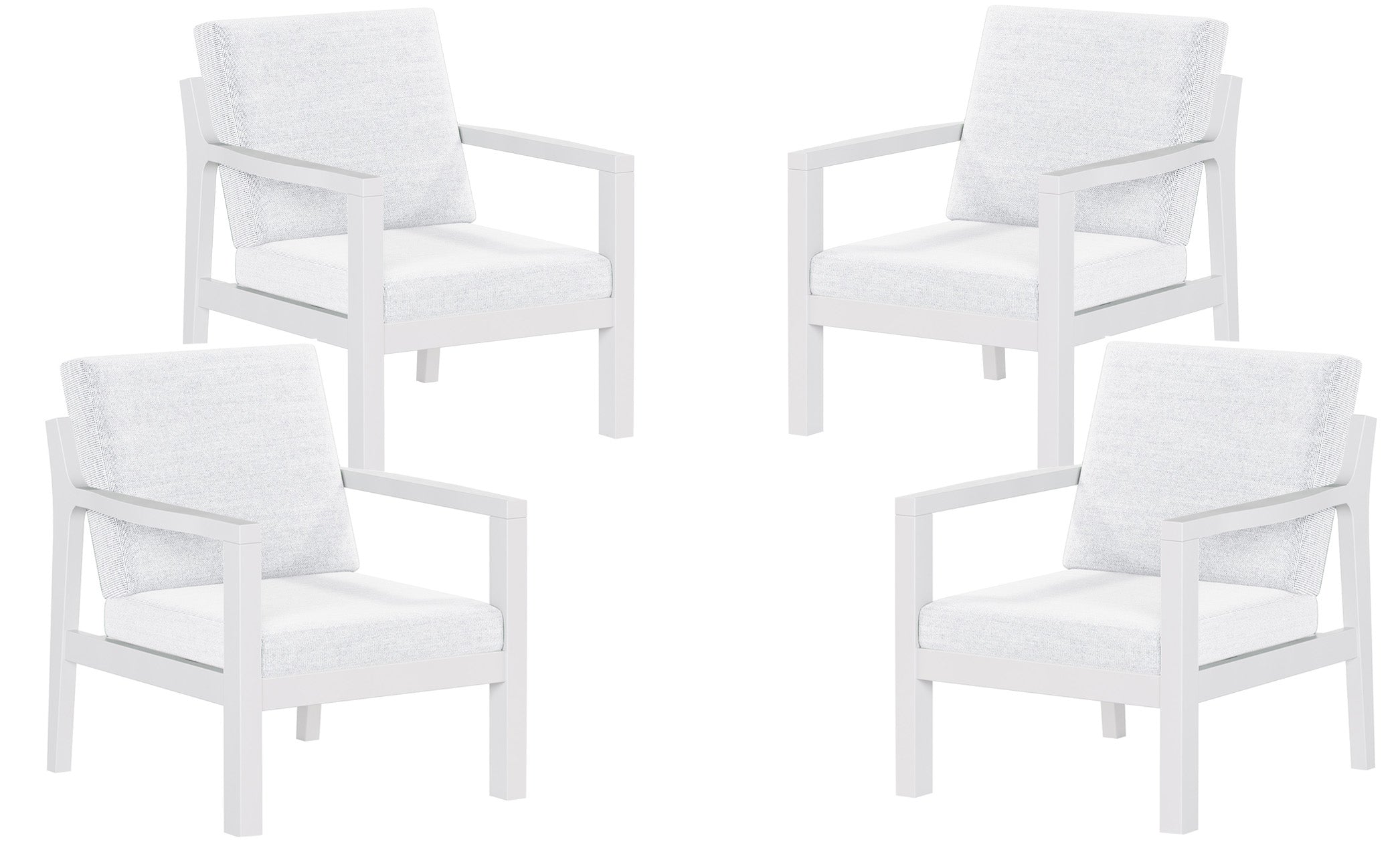 Set of 4 Mayfair Outdoor Lounge Chairs Sunbrella® Fabric