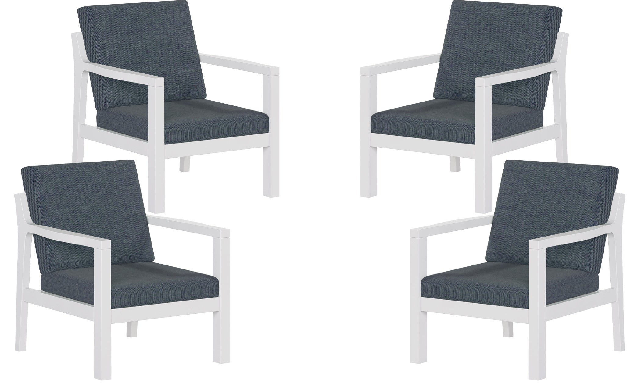 Set of 4 Mayfair Outdoor Lounge Chairs Sunbrella® Fabric