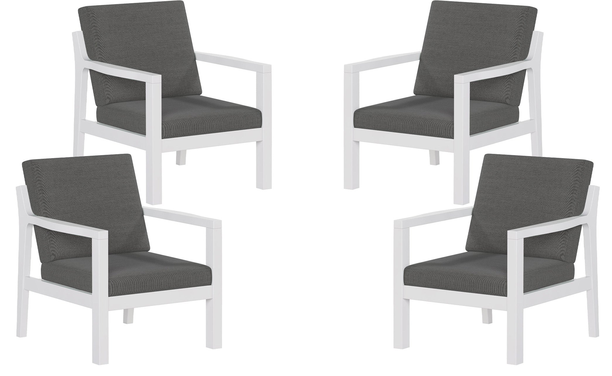 Set of 4 Mayfair Outdoor Lounge Chairs Sunbrella® Fabric