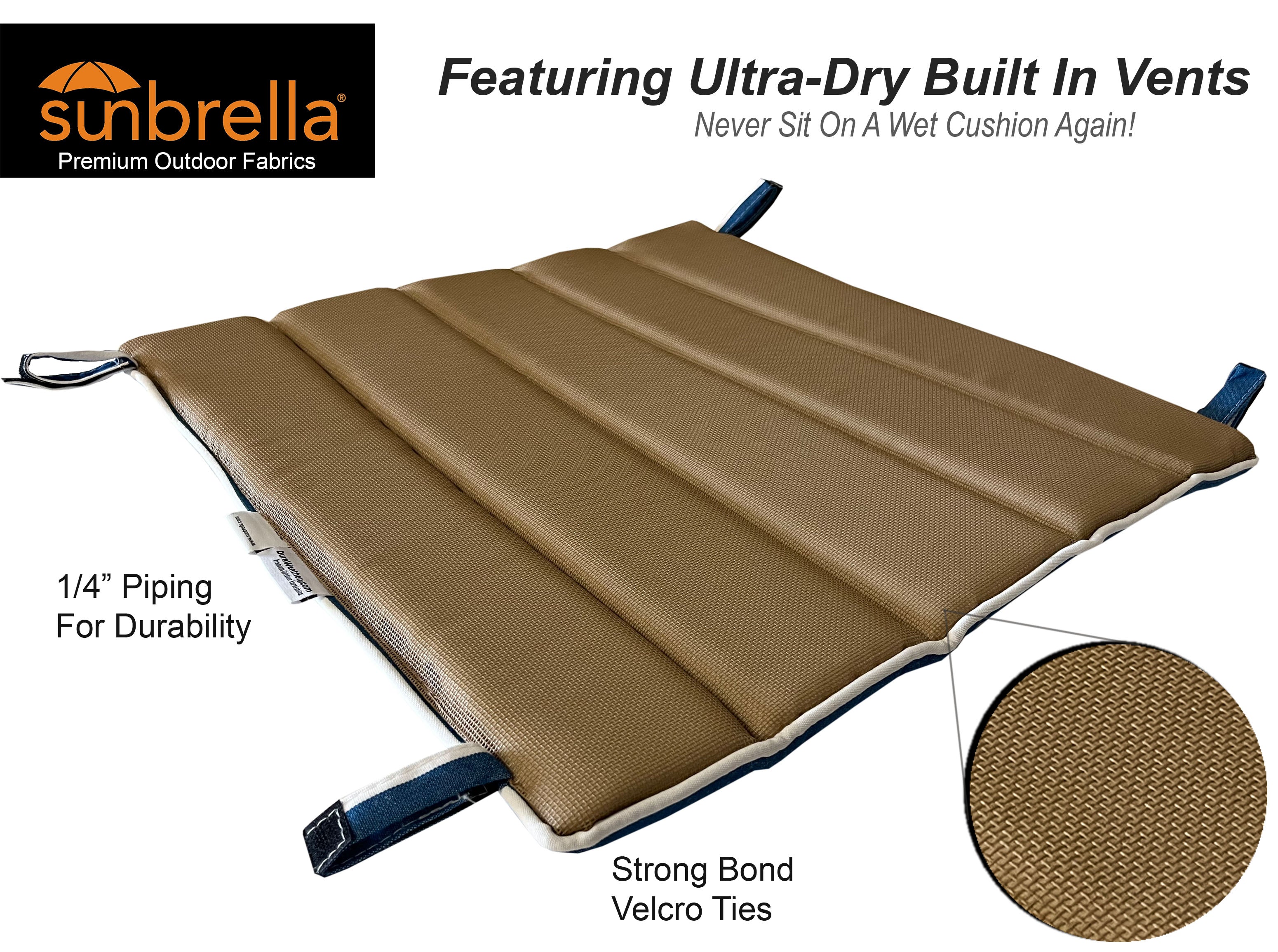 Folding And Stationary Adirondack Chair Seat Cushions Sunbrella® Fabric (18 Colors Options!)