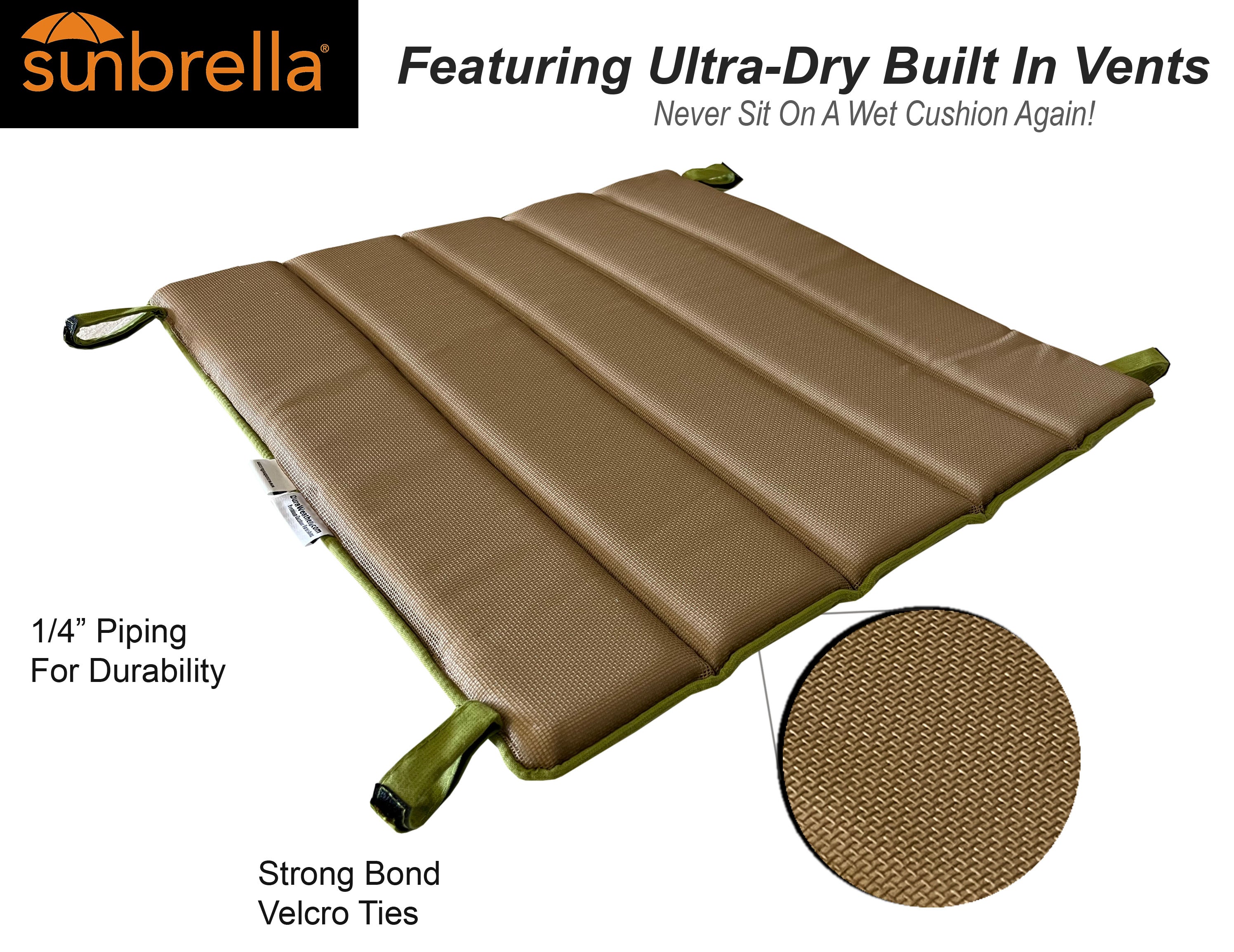 Folding And Stationary Adirondack Chair Seat Cushions Sunbrella® Fabric (18 Colors Options!)