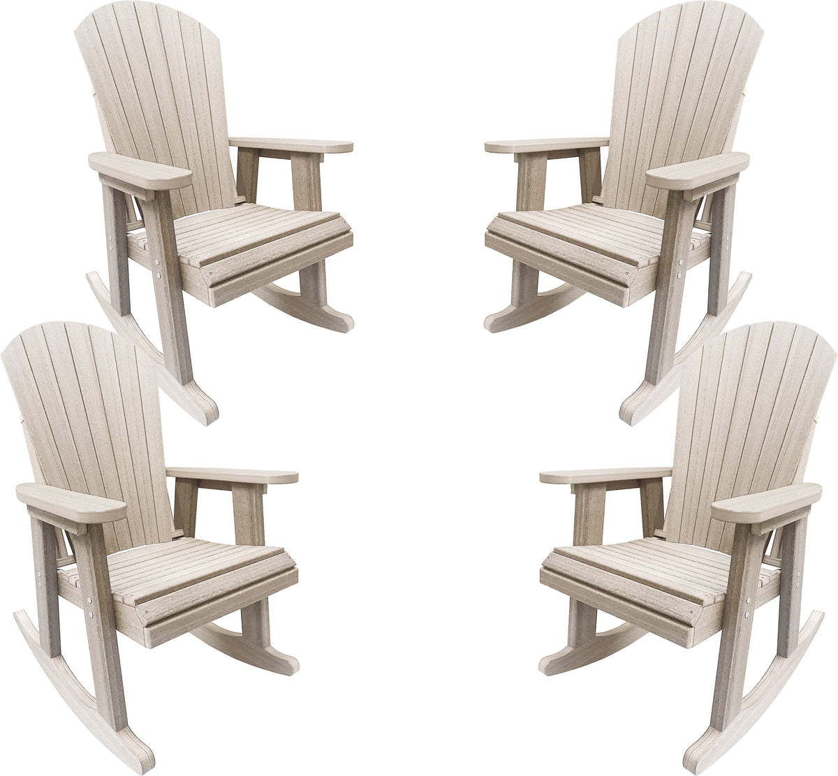 Set of 4 Adirondack Porch Rockers Lakeside Collection
