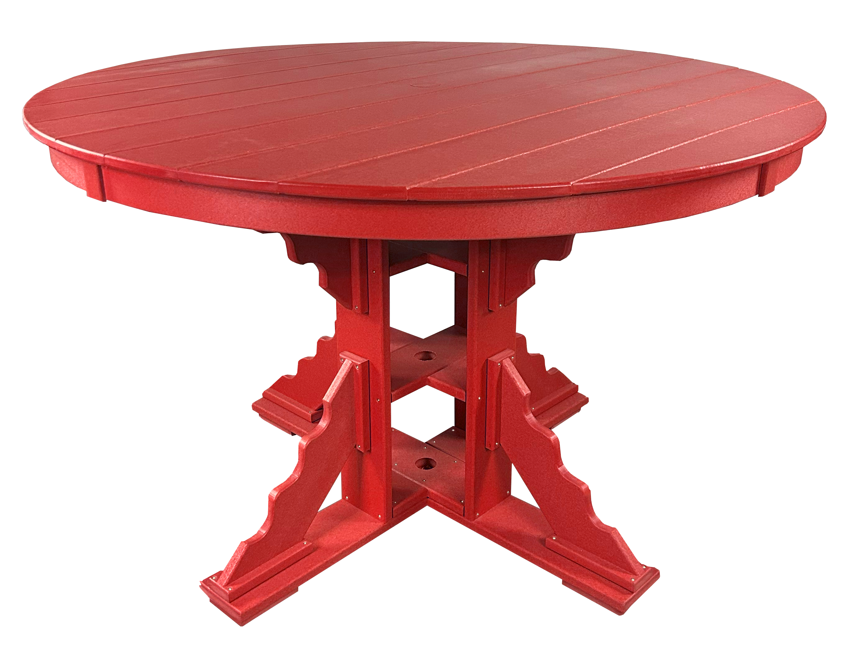 7-Piece 60”rd. Bridgewater Dining Set With Built In Cupholders