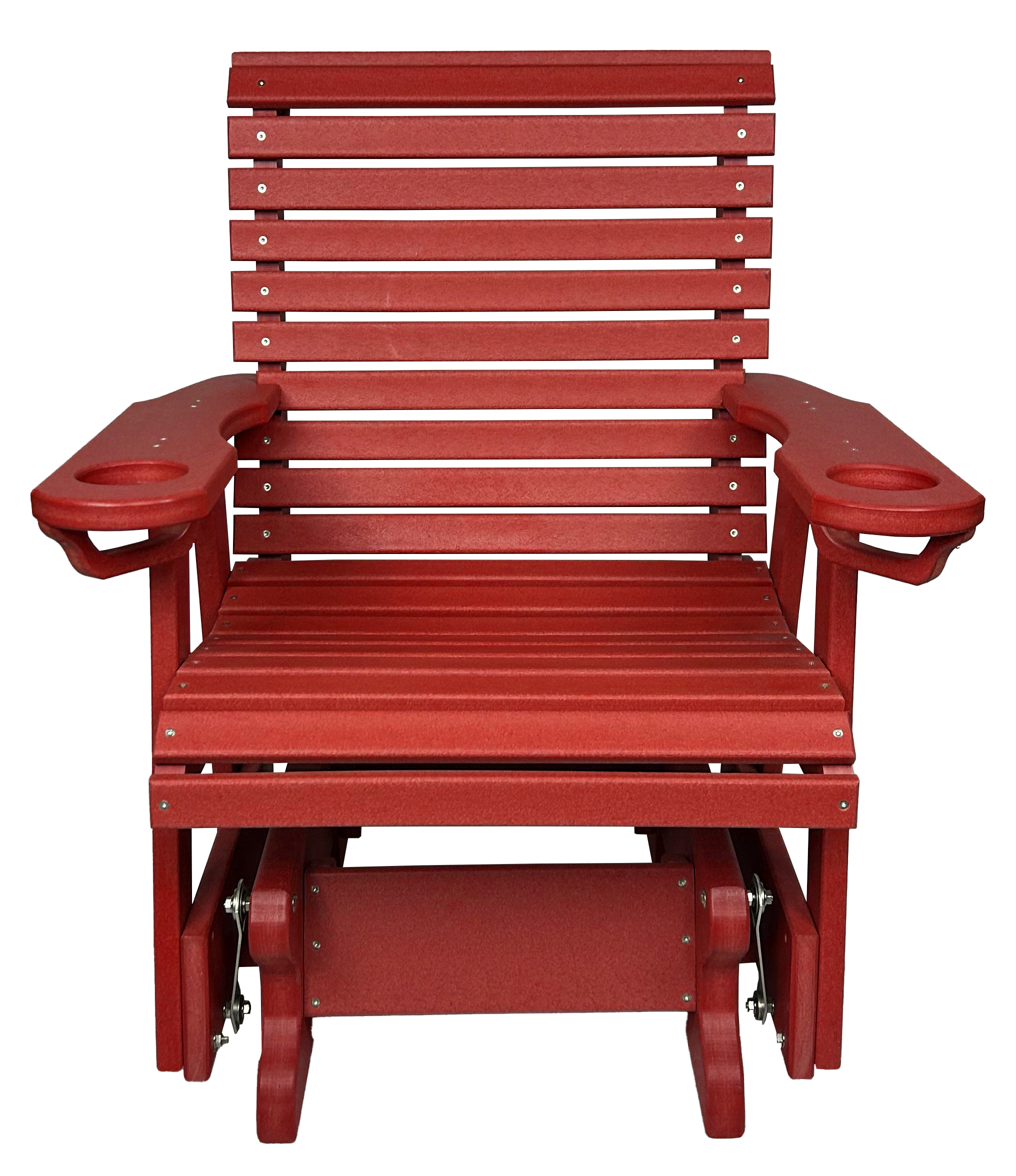 Set of 6 - Rolled Back Single Gliders With Built In Cup Holders
