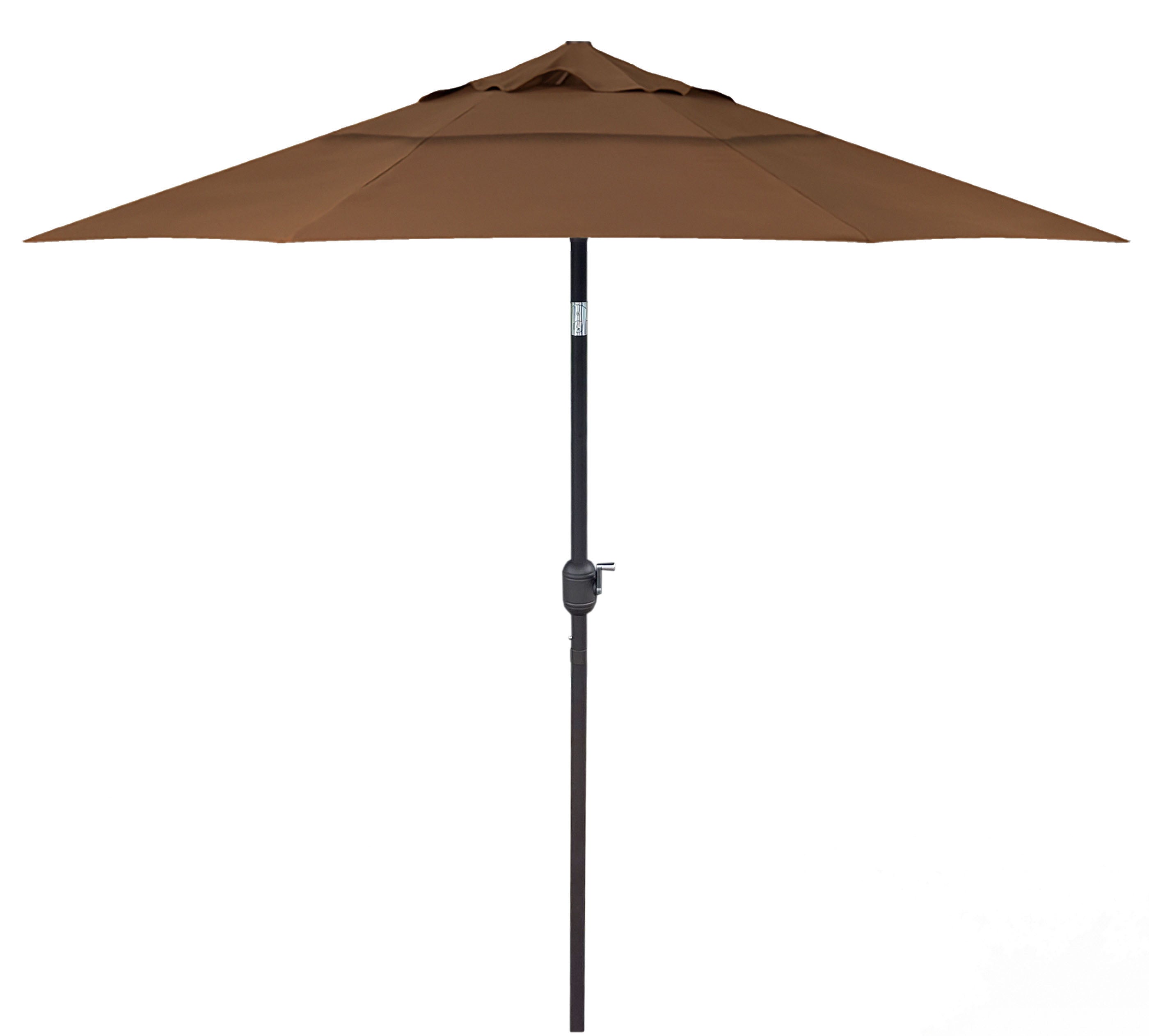 9'ft Patio Umbrella Push Button Tilt Sunbrella® Double Wind Vents