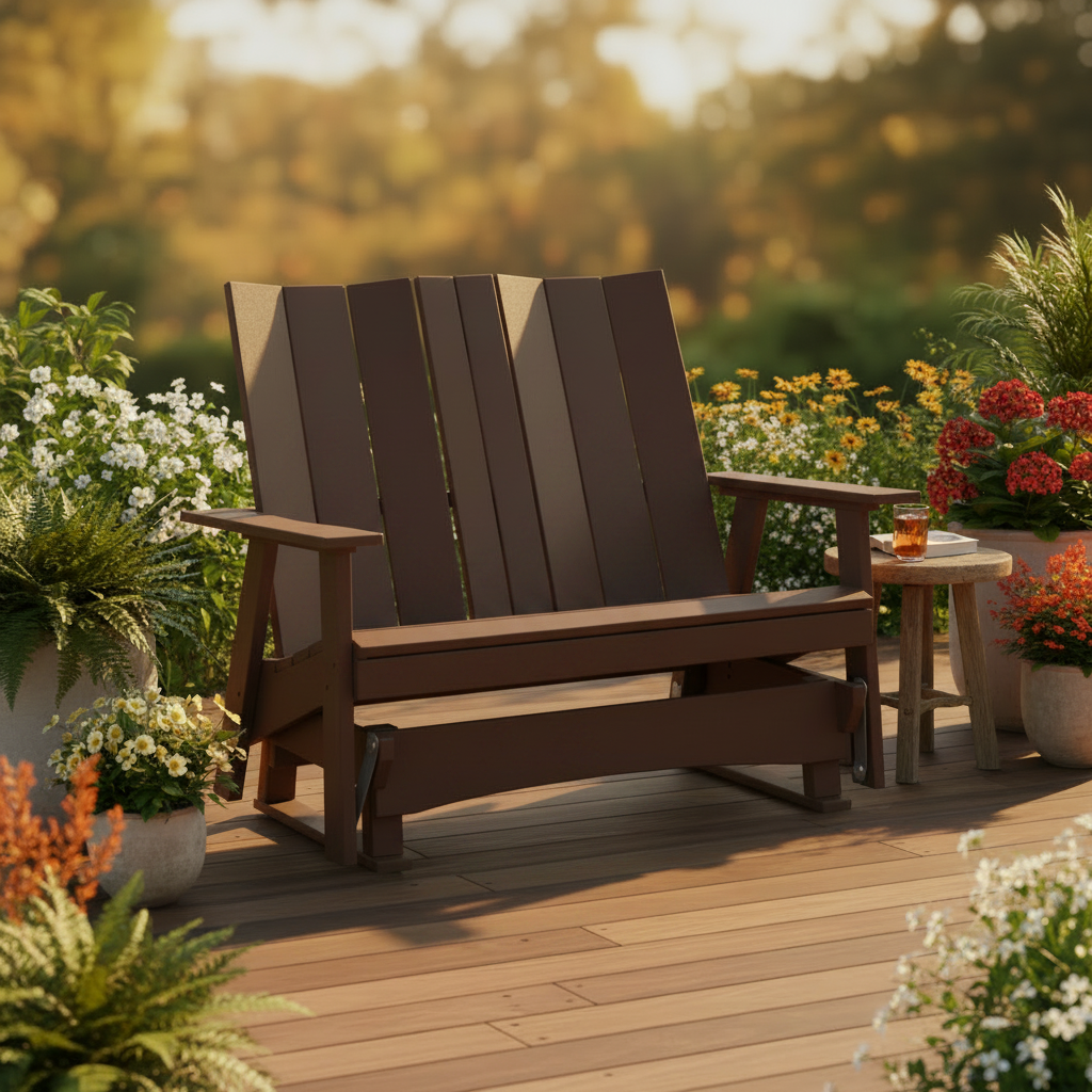 DuraWeather Poly MODERN 4 GLIDER BENCH