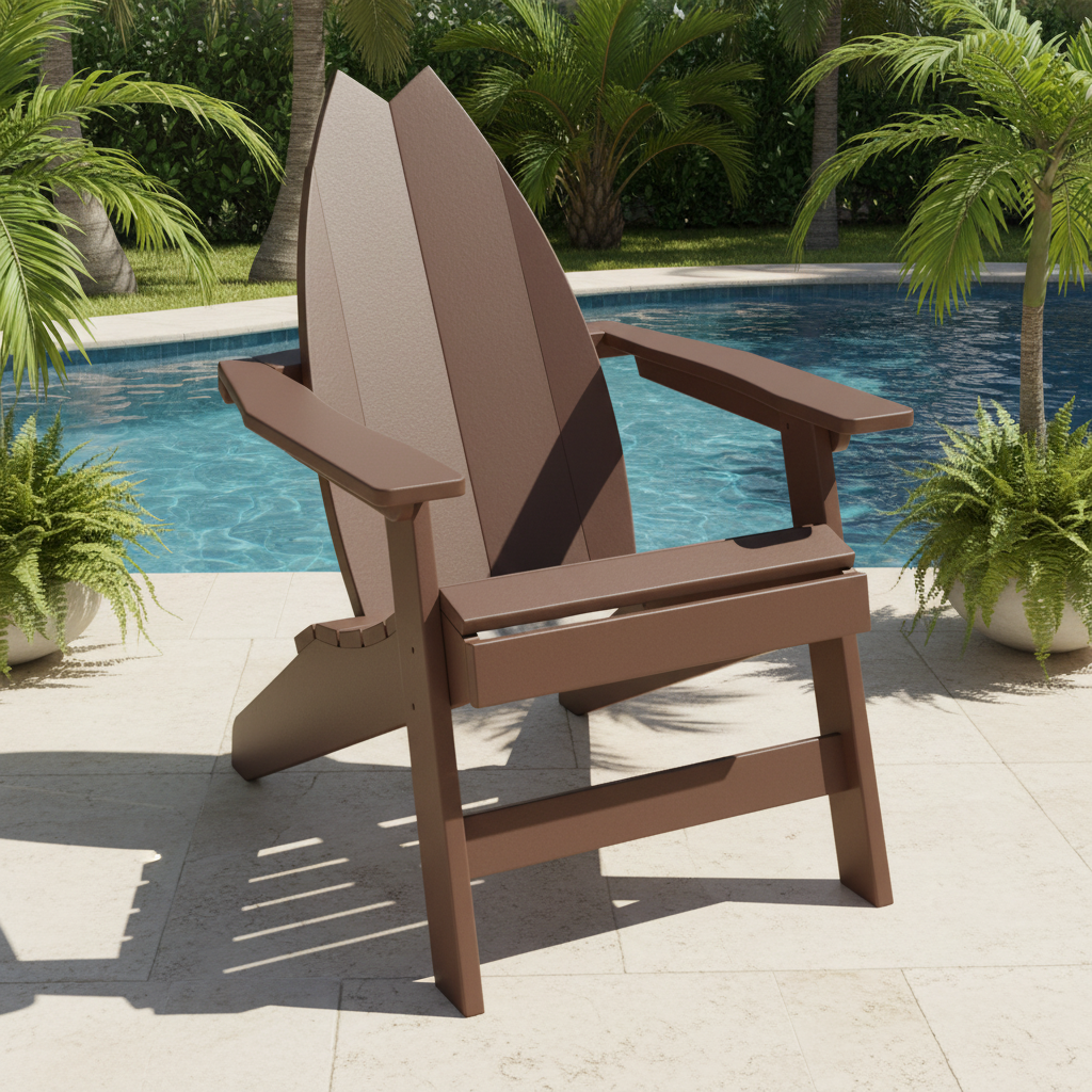 DuraWeather Poly SURFBOARD ADIRONDACK-TAIL CHAIR