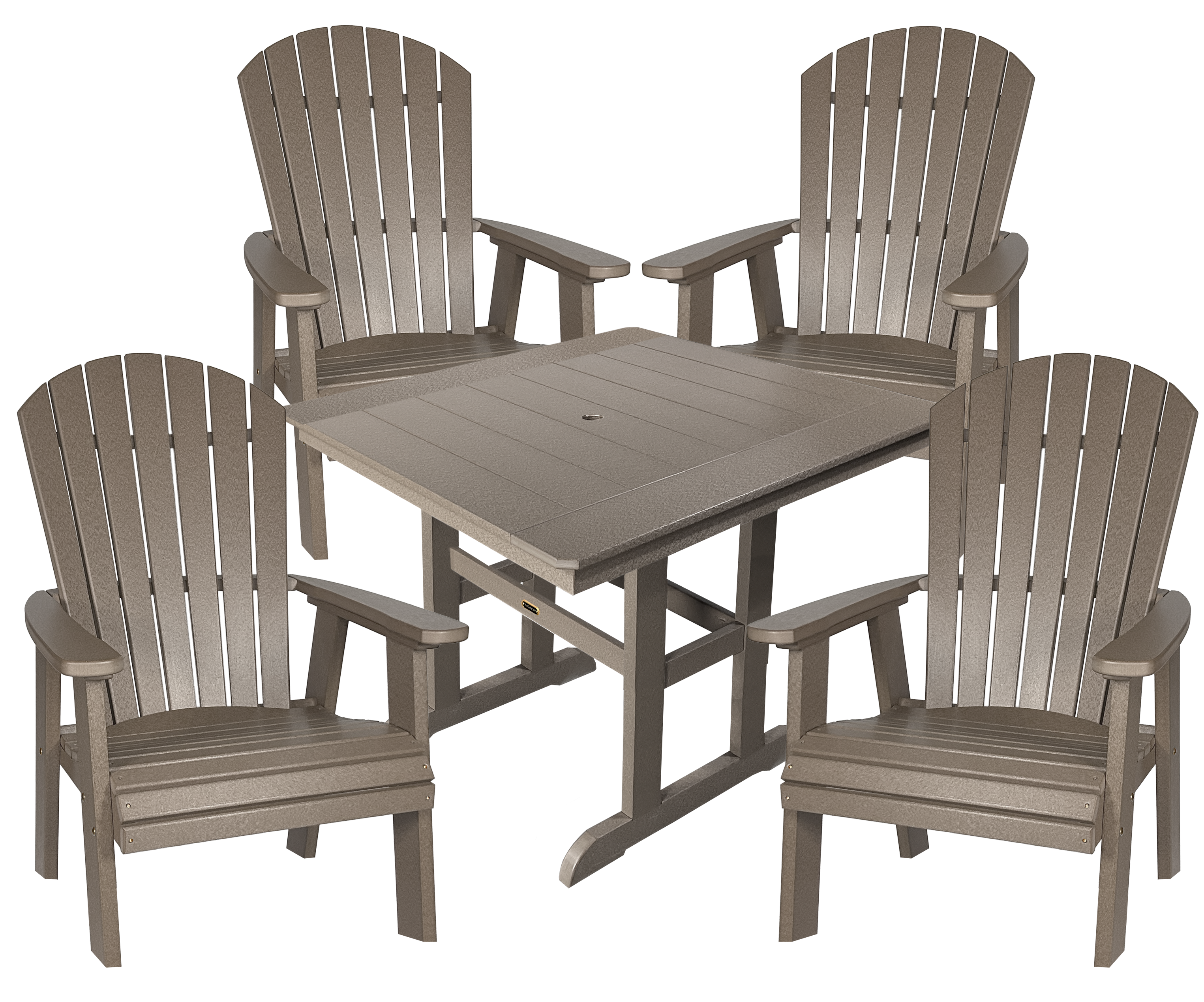 5-Piece Oceanview Adirondack Dining Set - Fully Assembled