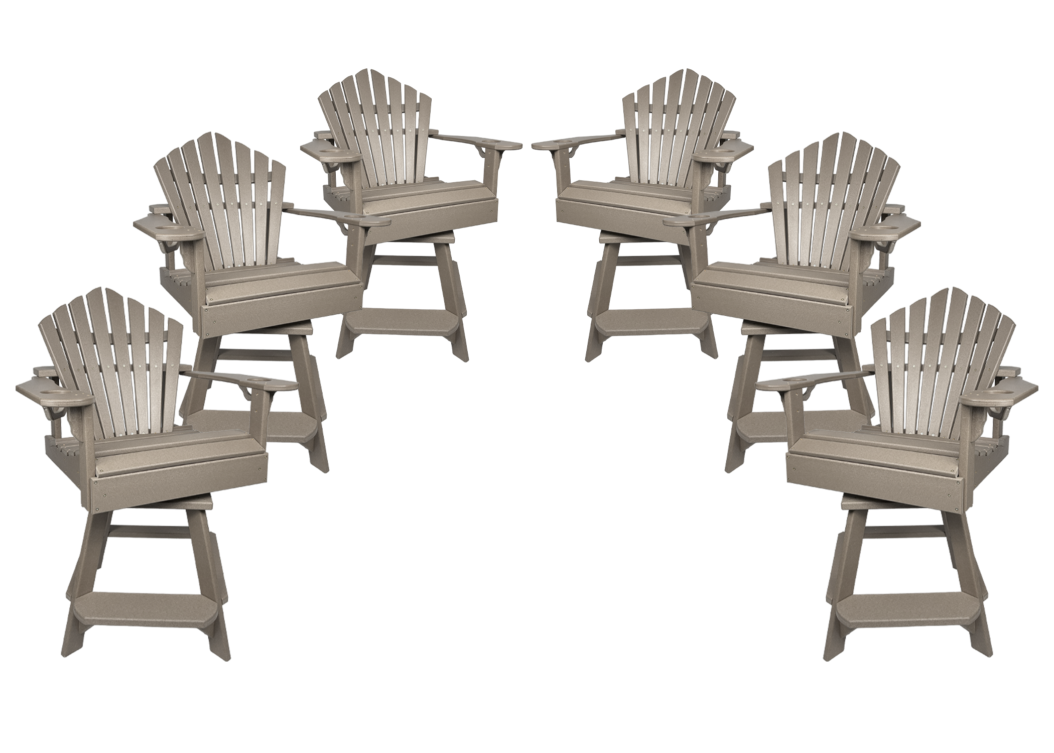 Set of 6 - Bridgewater Swivel Counter Chairs