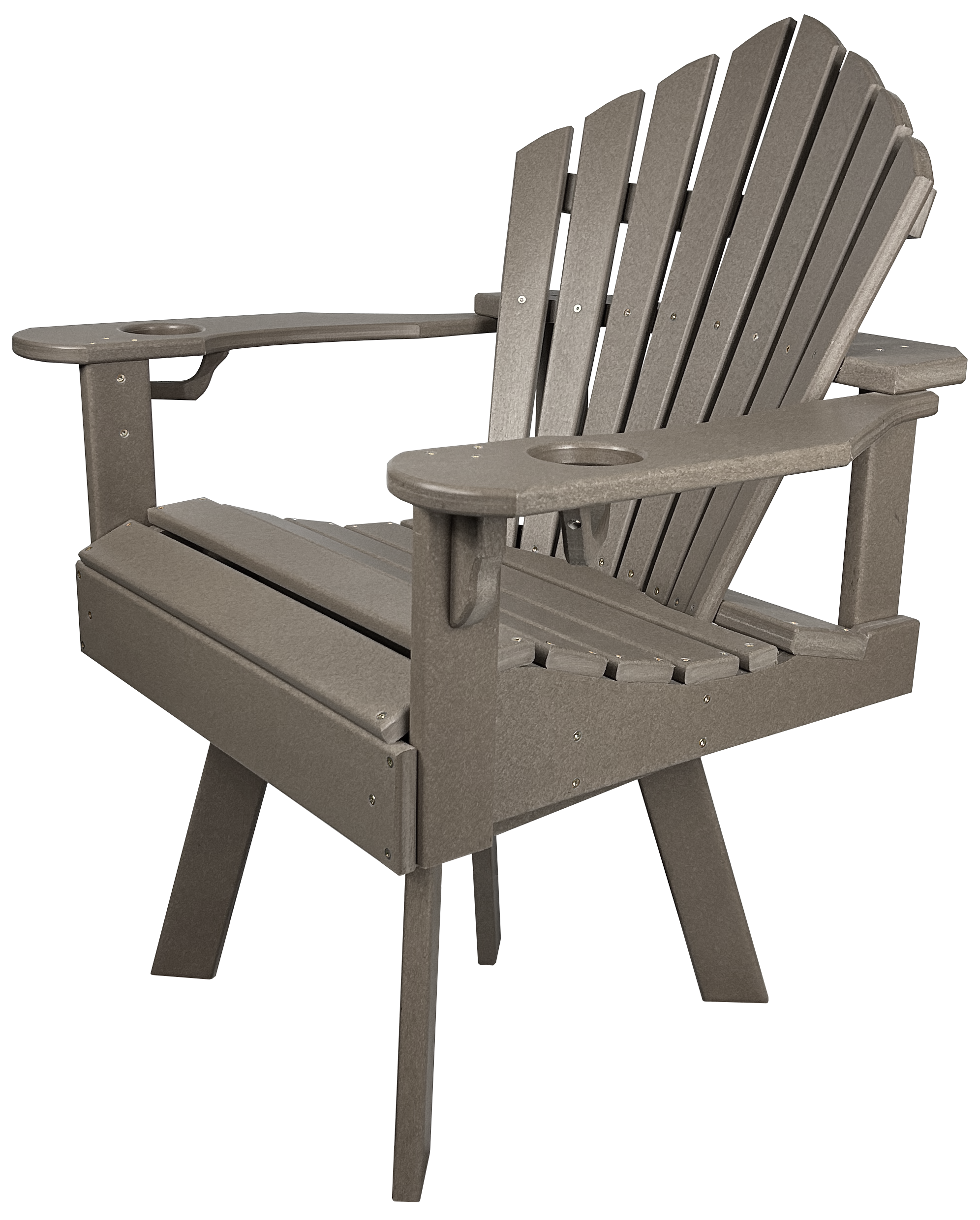 7-Piece 60”rd. Bridgewater Swivel Dining Set With Built In Cupholders
