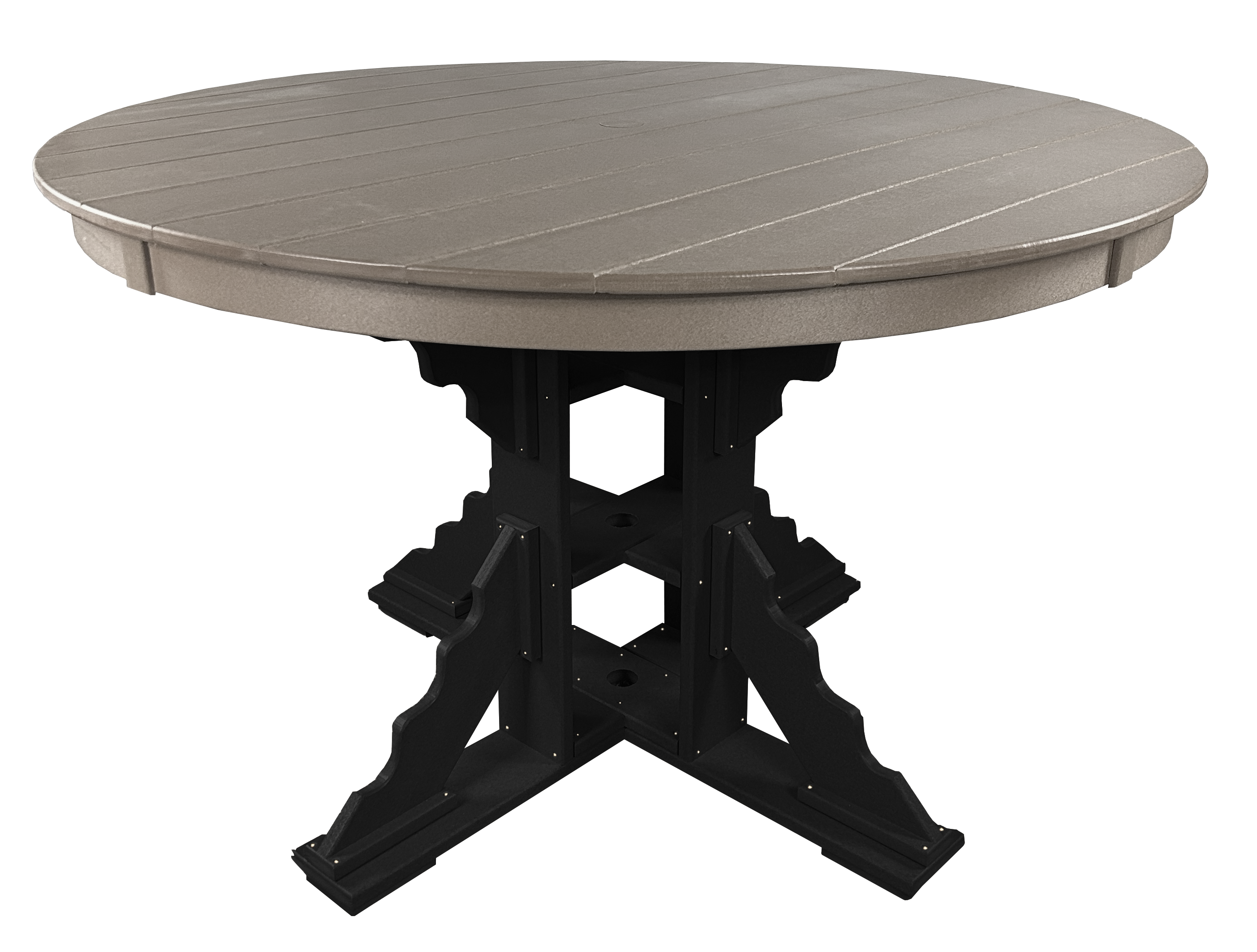 7-Piece 60”rd. Bridgewater Dining Set With Built In Cupholders