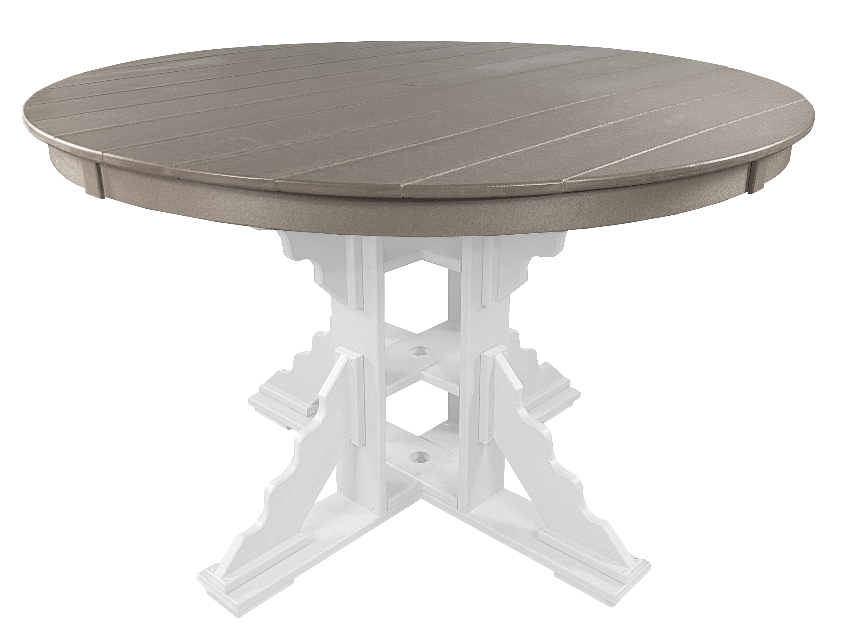 7-Piece 60”rd. Bridgewater Dining Set With Built In Cupholders