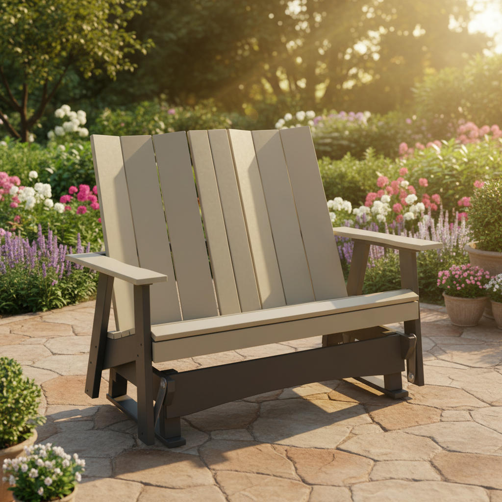 DuraWeather Poly MODERN 4 GLIDER BENCH