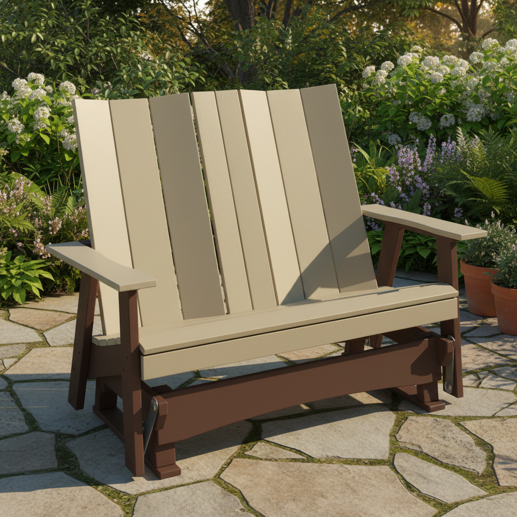 DuraWeather Poly MODERN 4 GLIDER BENCH