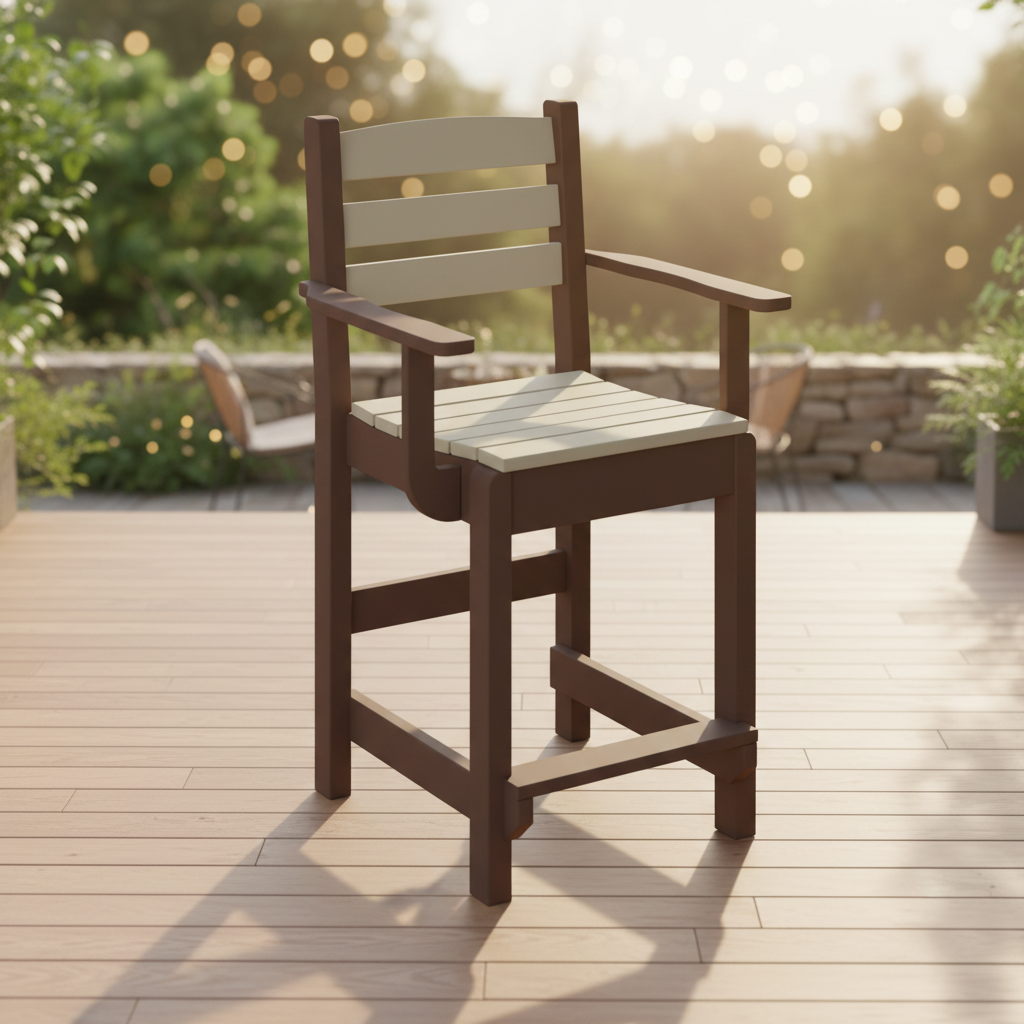 DuraWeather Poly DINING CAPTAIN CHAIR